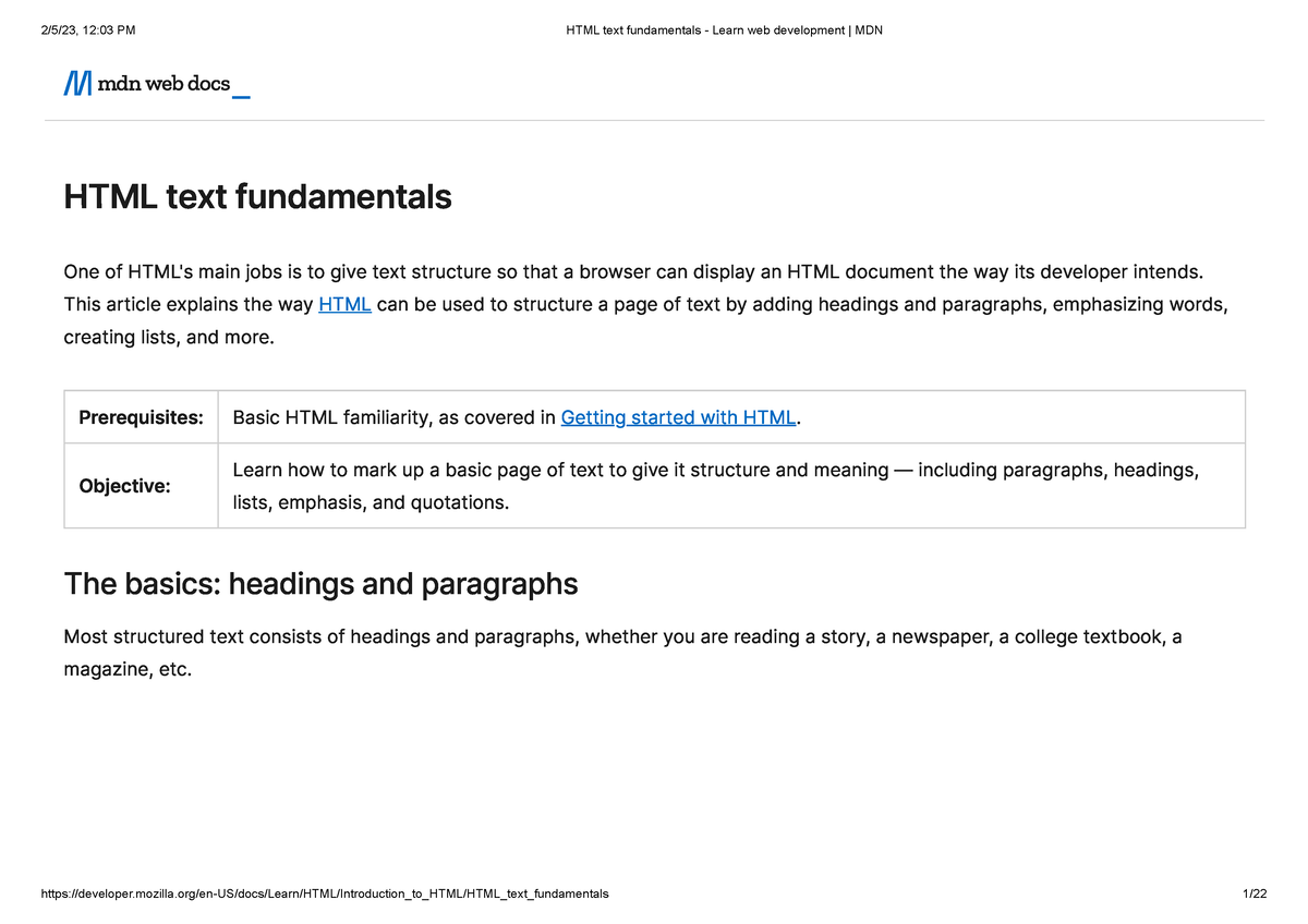 Html Text Fundamentals Learn Web Development Mdn Html Text Fundamentals One Of Htmls Main 6458