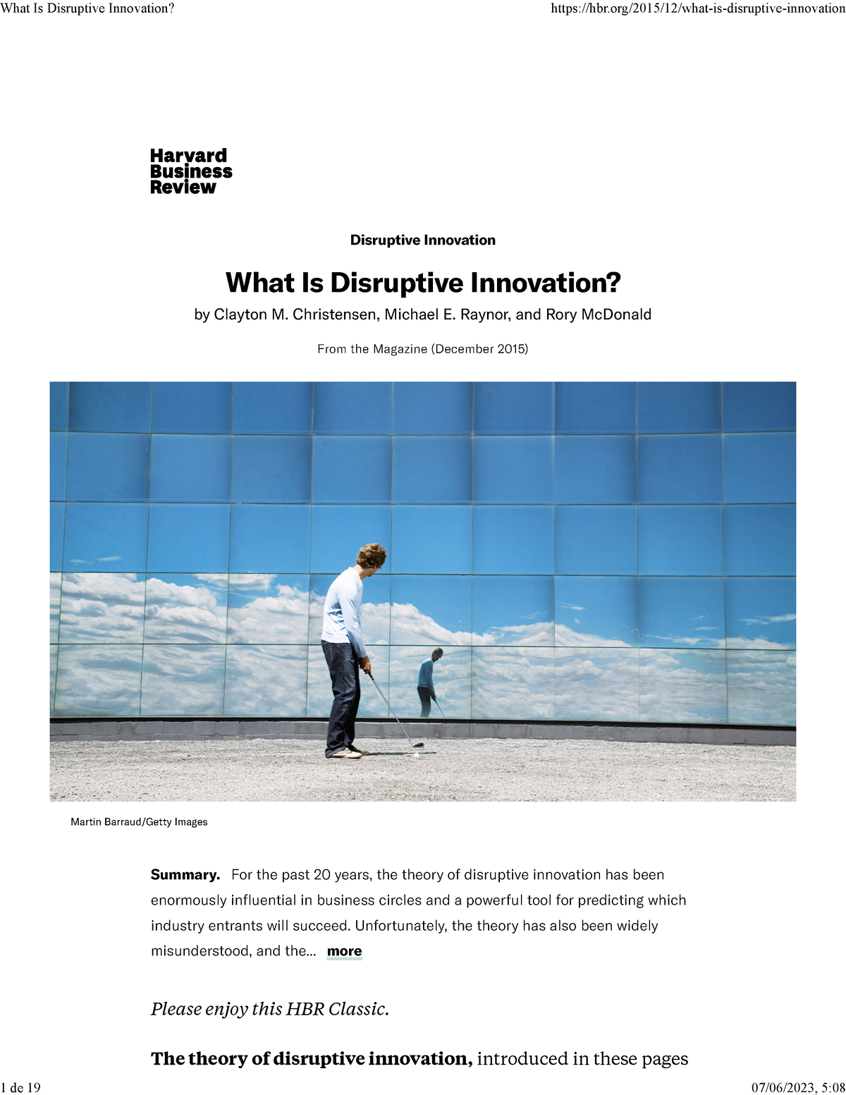 What Is Disruptive Innovation - Summary. Disruptive Innovation What Is ...