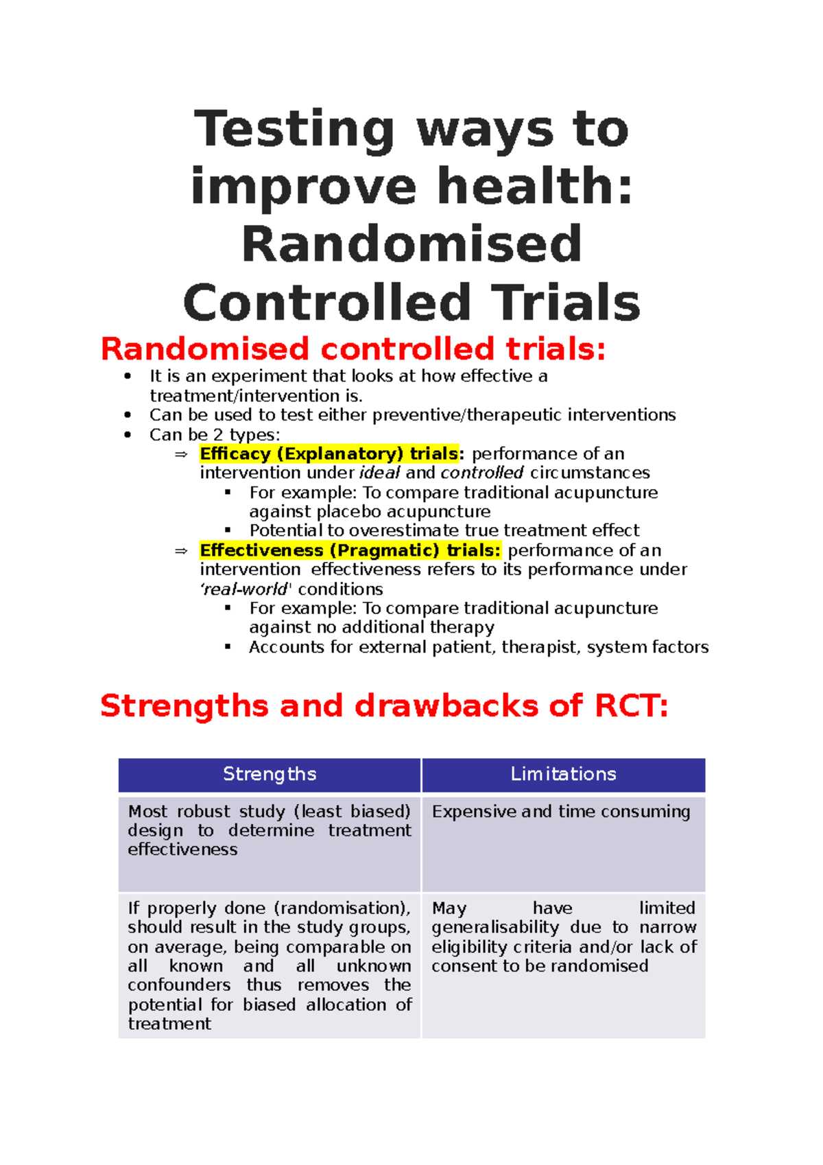 Testing ways to improve health - Testing ways to improve health ...