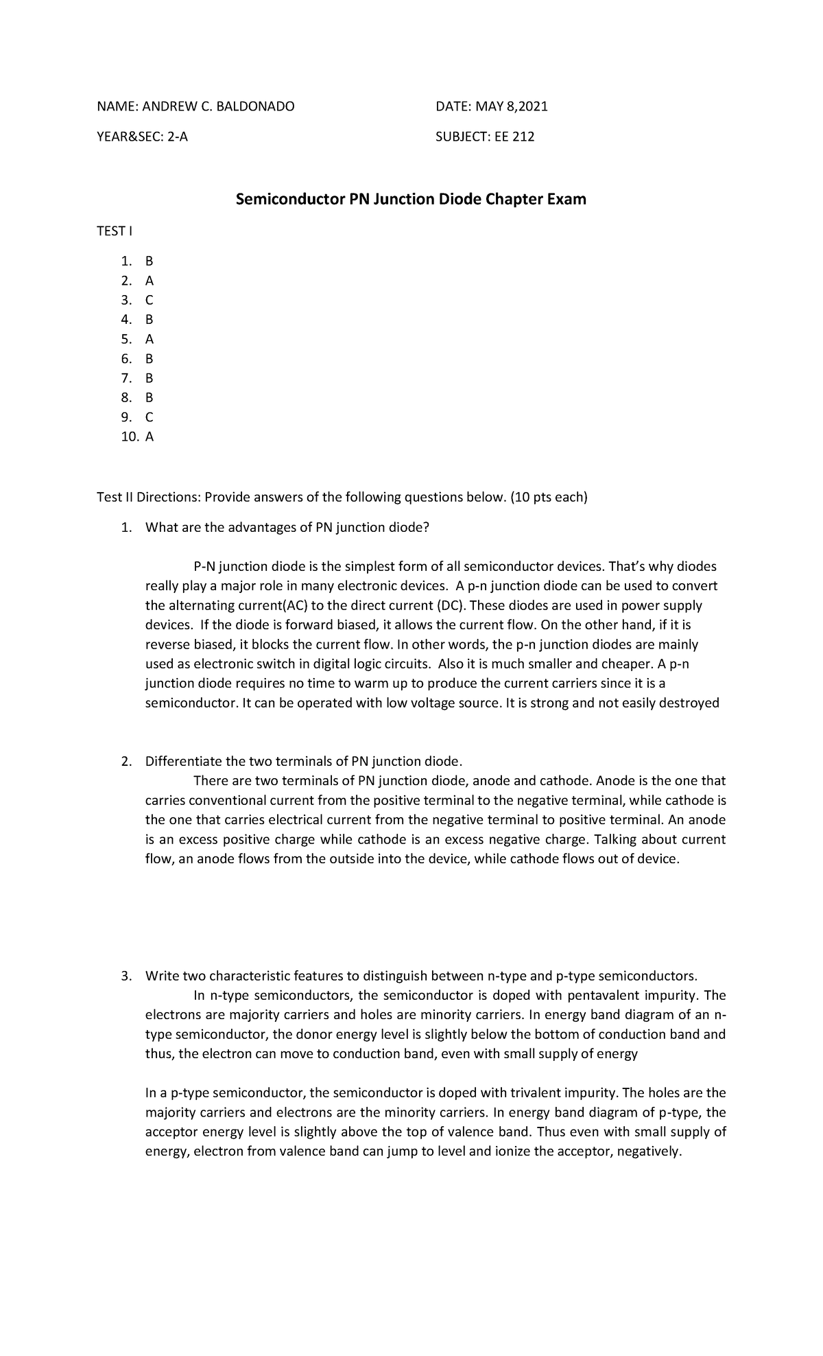 50+ TOP MCQ Semiconductor Diodes and its Application Important mcq
