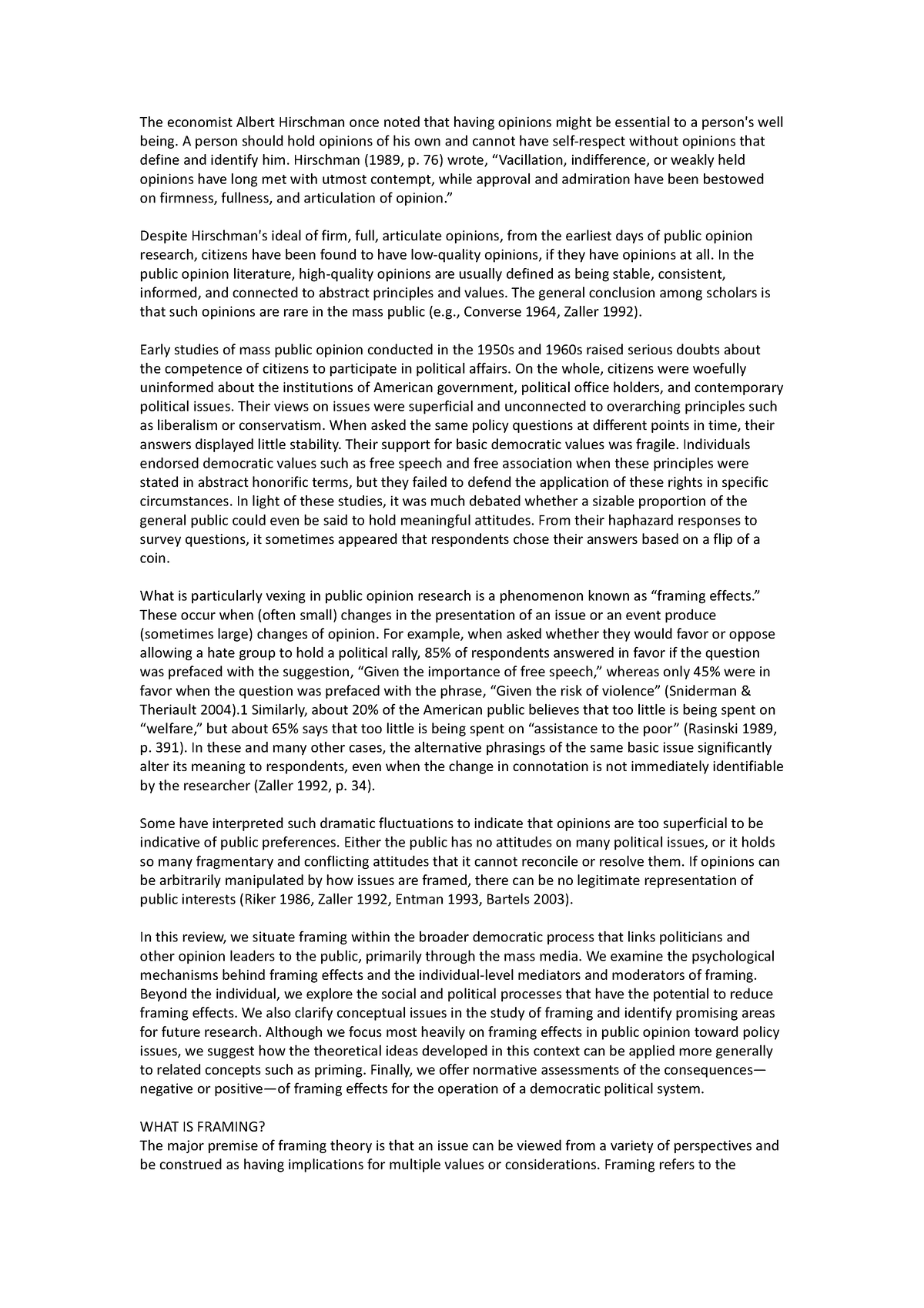 NOTE - .... - The economist Albert Hirschman once noted that having ...