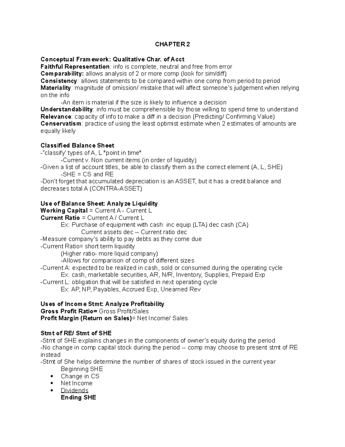 ACCT 229 Chapter 2 Lecture Notes - CHAPTER 2 Conceptual Framework ...