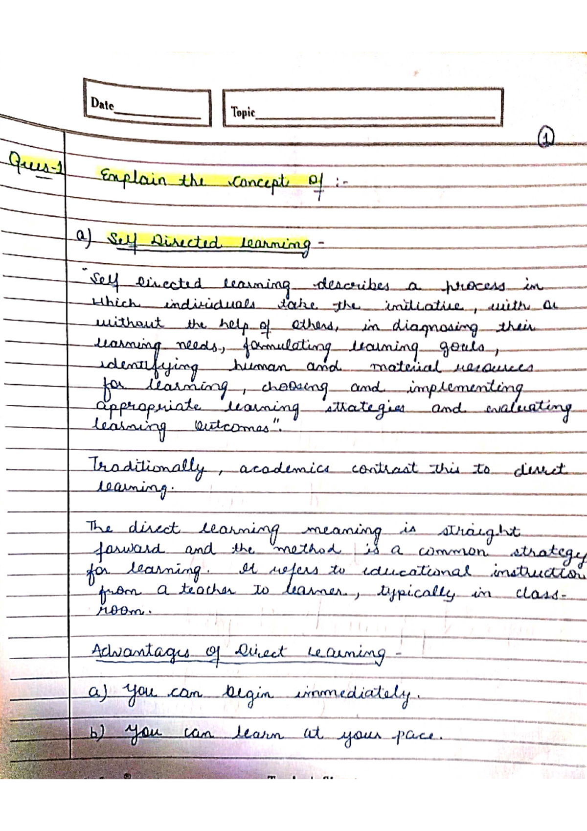 T&D Assignment - B.com programme - Studocu