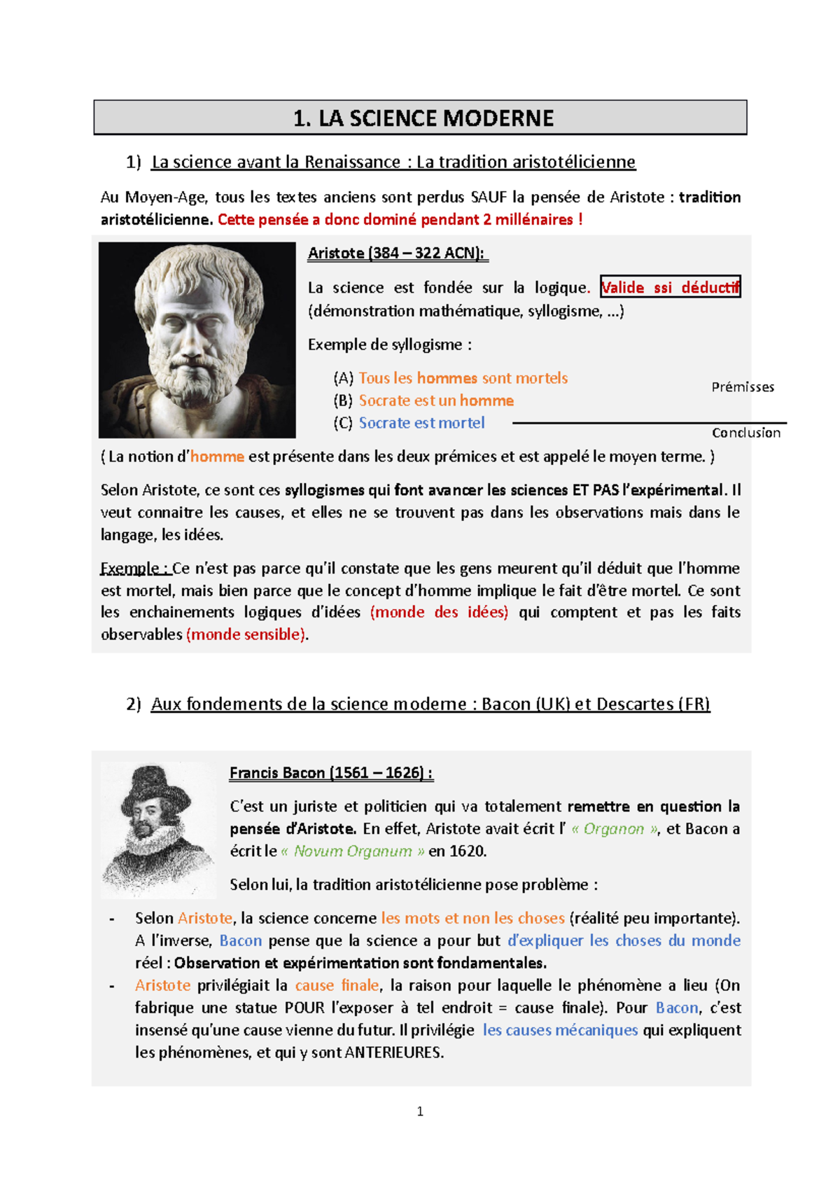 1 - Science Moderne - De l'épistémologie des sciences à la gestion de ...