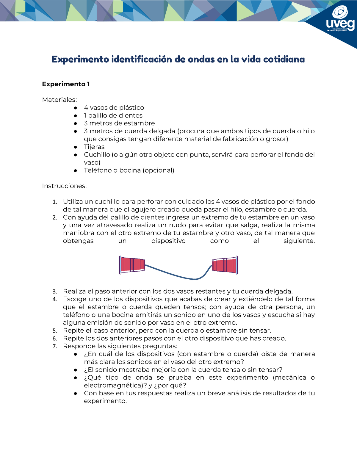 OE-EA2-Experimentos (3) - Experimento Identificación De Ondas En La ...