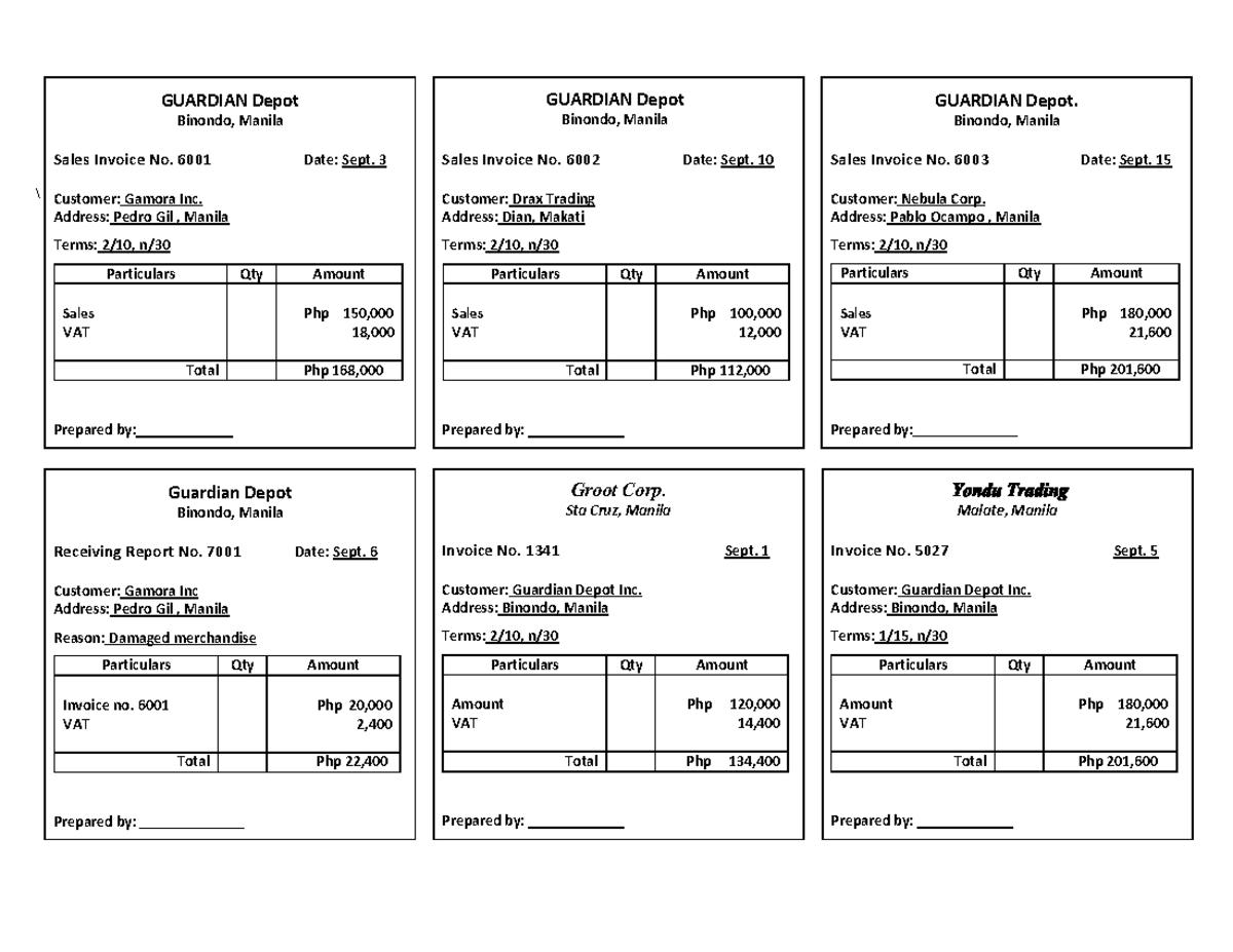 Guardian-source-Docs - GUARDIAN Depot Binondo, Manila Sales Invoice No ...