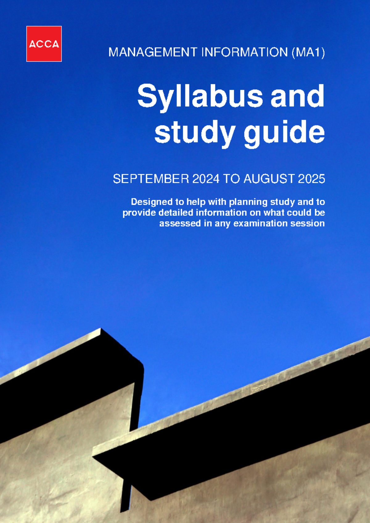 MA1 S24-A25 syllabus and study guide - final - MANAGEMENT INFORMATION ...