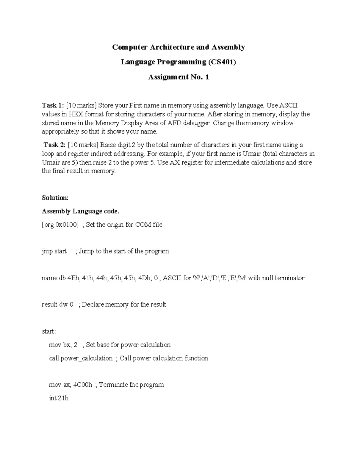 Computer Architecture and Assembly - Computer Architecture and Assembly ...