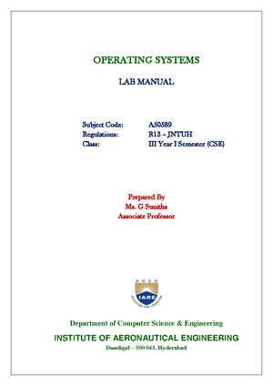 OS-LAB - OPERATING SYSTEM LAB MANUAL Ex:1 BASICS OF UNIX COMMANDS ...