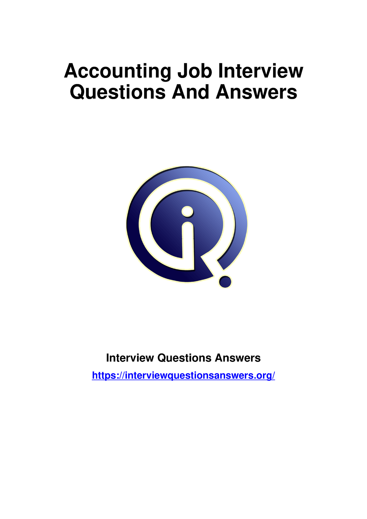 36 Accounting Interview Questions Answers Guide - Accounting Job ...