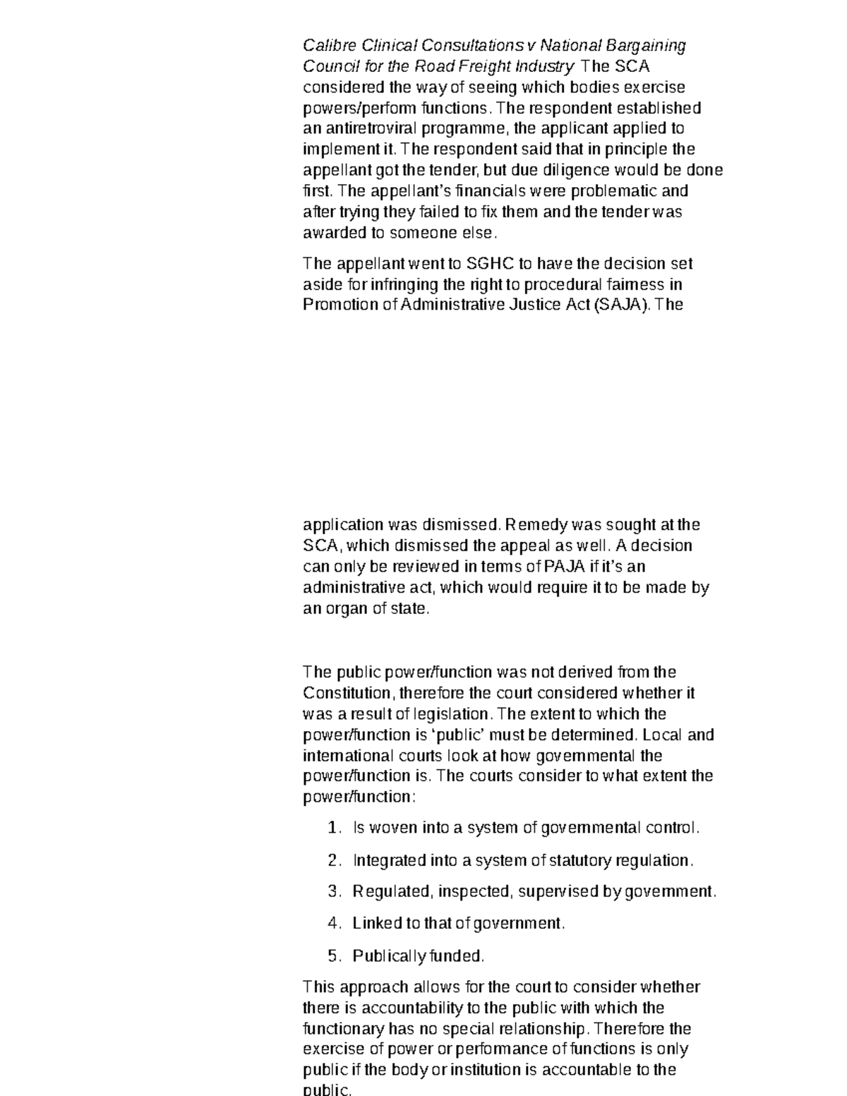 Topic 1.1 Calibre Clinical Consultations v National Bargaining