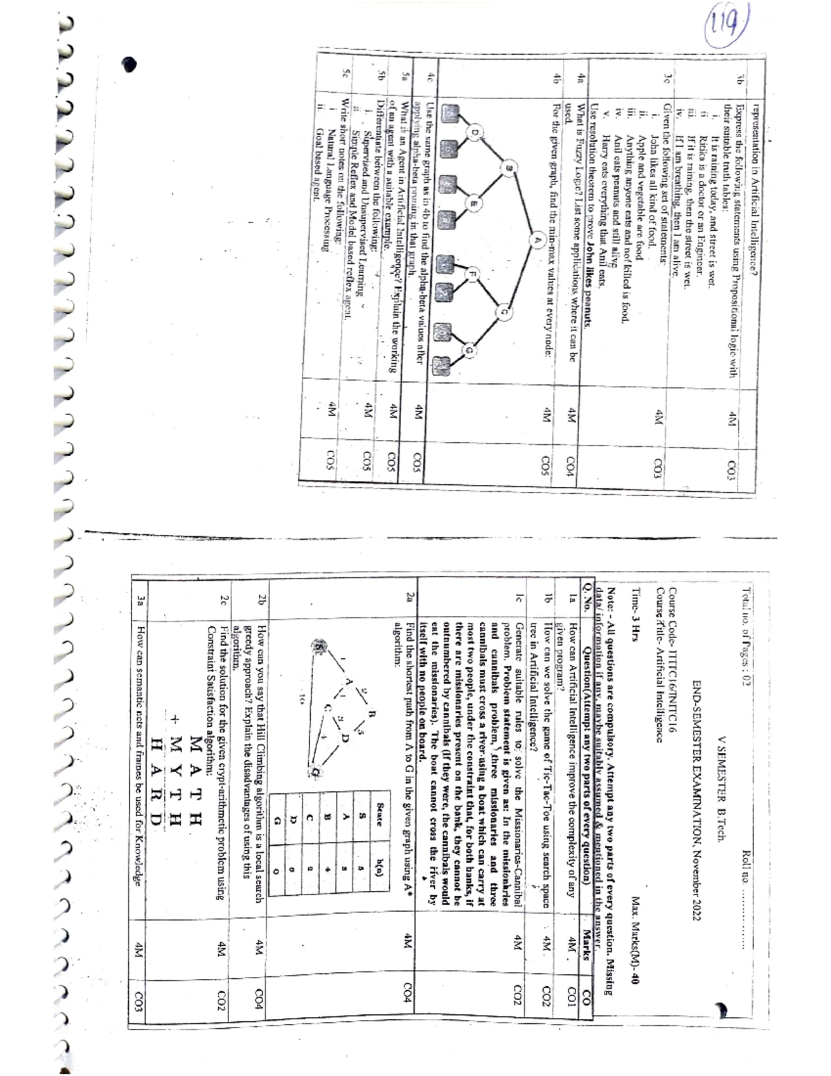 Ai Papernew - Ai question paper - Artificial Intelligence - Studocu