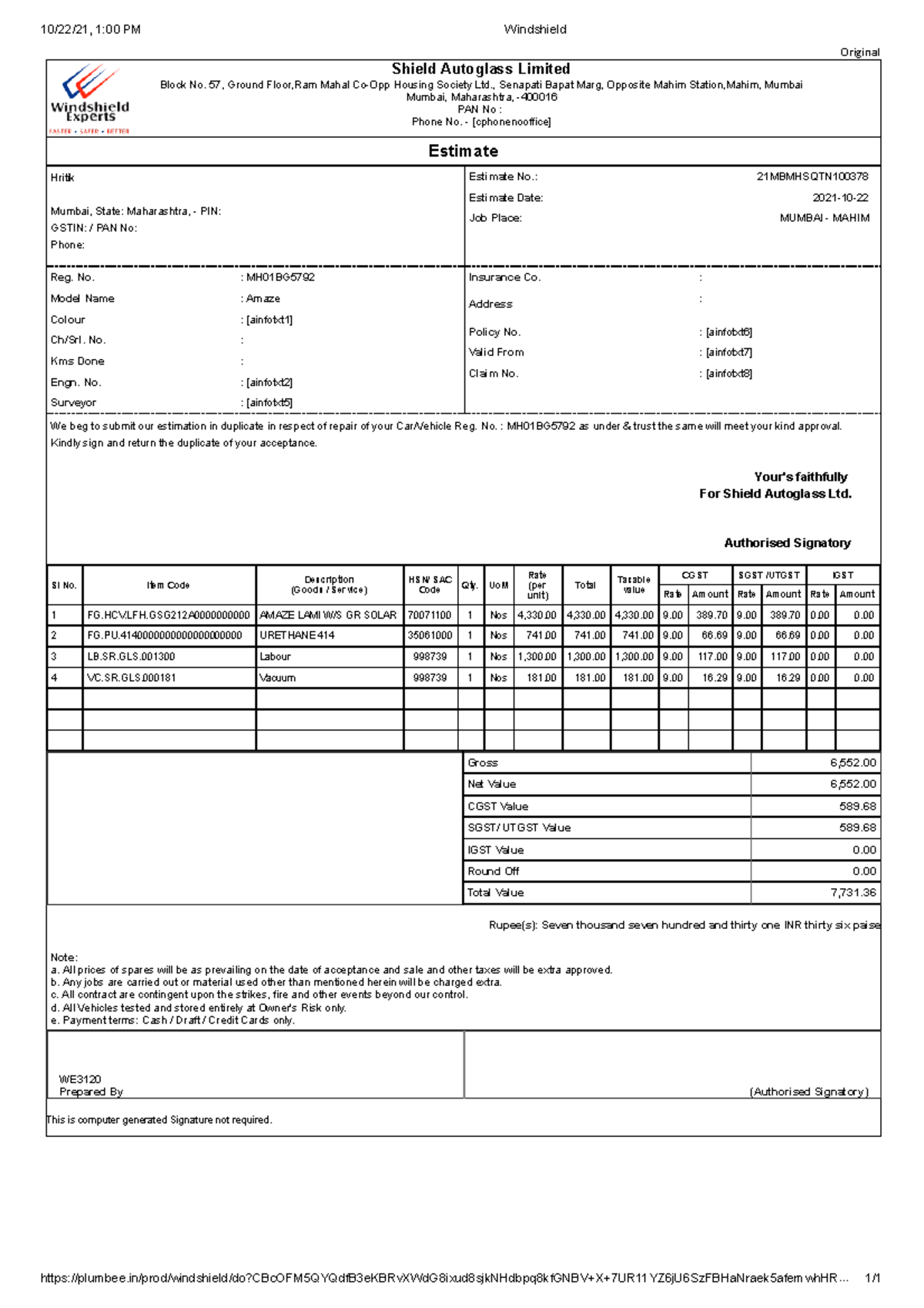 Windshield est H STUDY MATERIAL 10/22/21, 100 PM Windshield Studocu