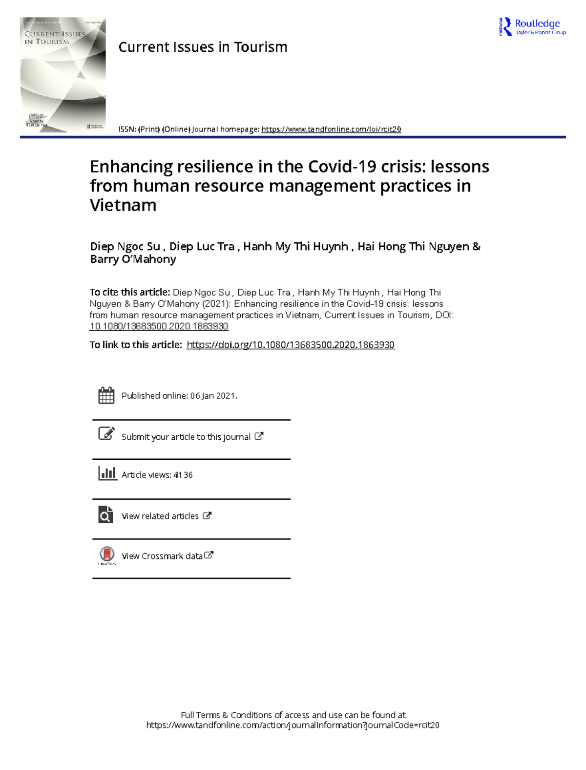 Enhancing Resilience IN THE Covid Lessons - Full Terms & Conditions of ...