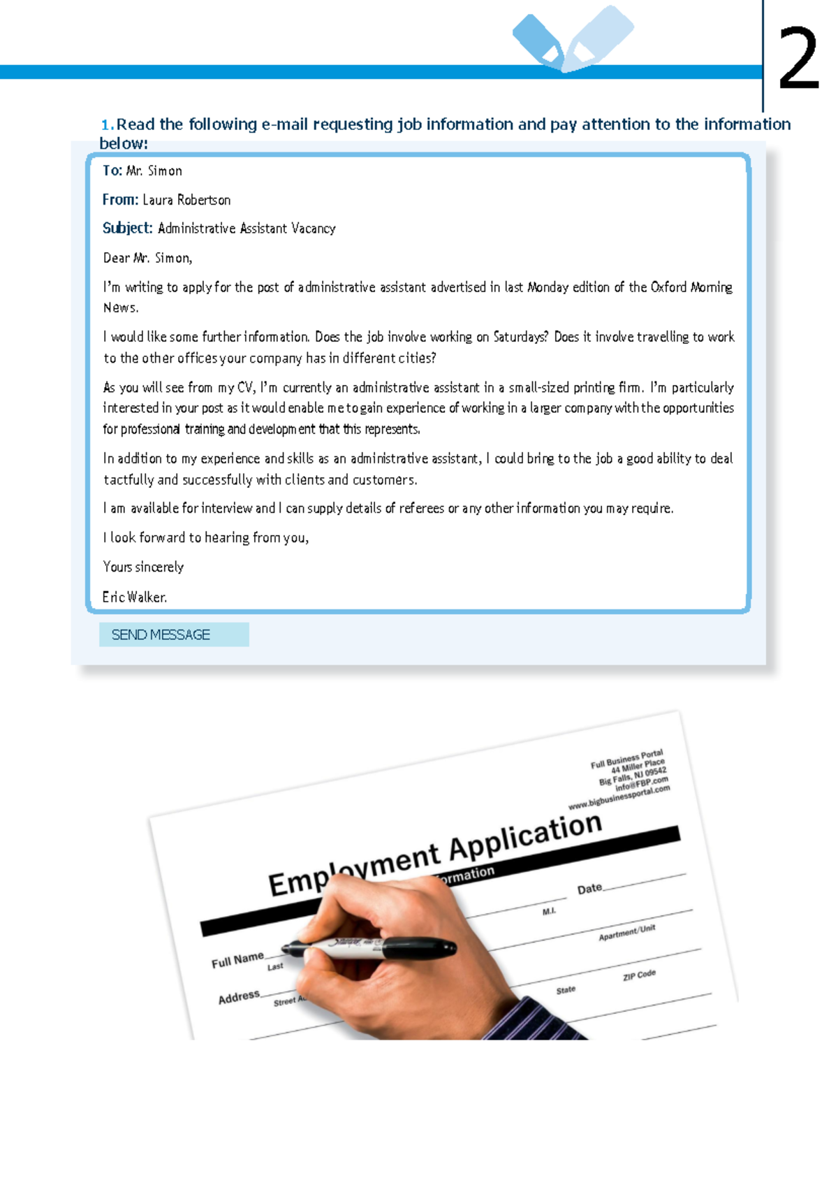 Tripas English for Administrative management - SEND MESSAGE To: Mr ...