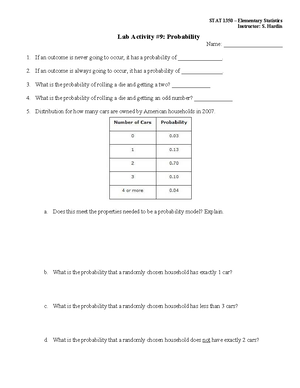 Collaborative Activity 4 - STAT 1350: Elementary Statistics Lab ...