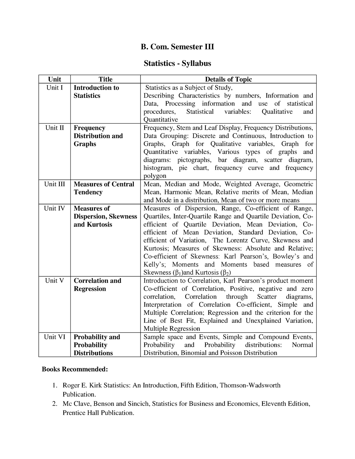 Bcom Sem 3 Statistics - Best - B. Com. Semester III Statistics ...