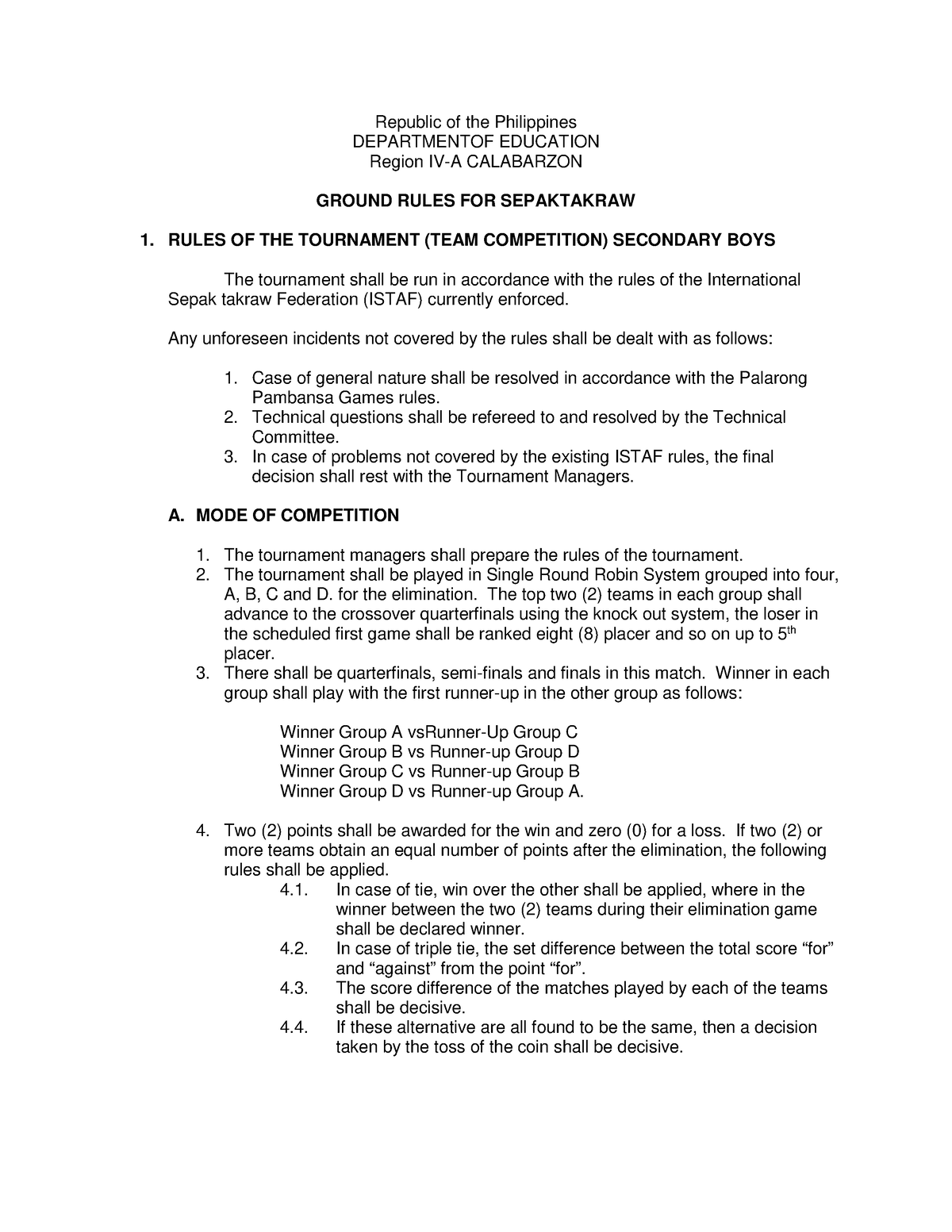 Sepak-takraw Rule - Sepak Takraw Rule For Open Tournament Base In Istaf 