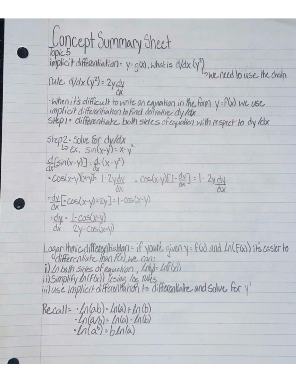 Covered Topics 4 and 5 - MATH 249 - Studocu