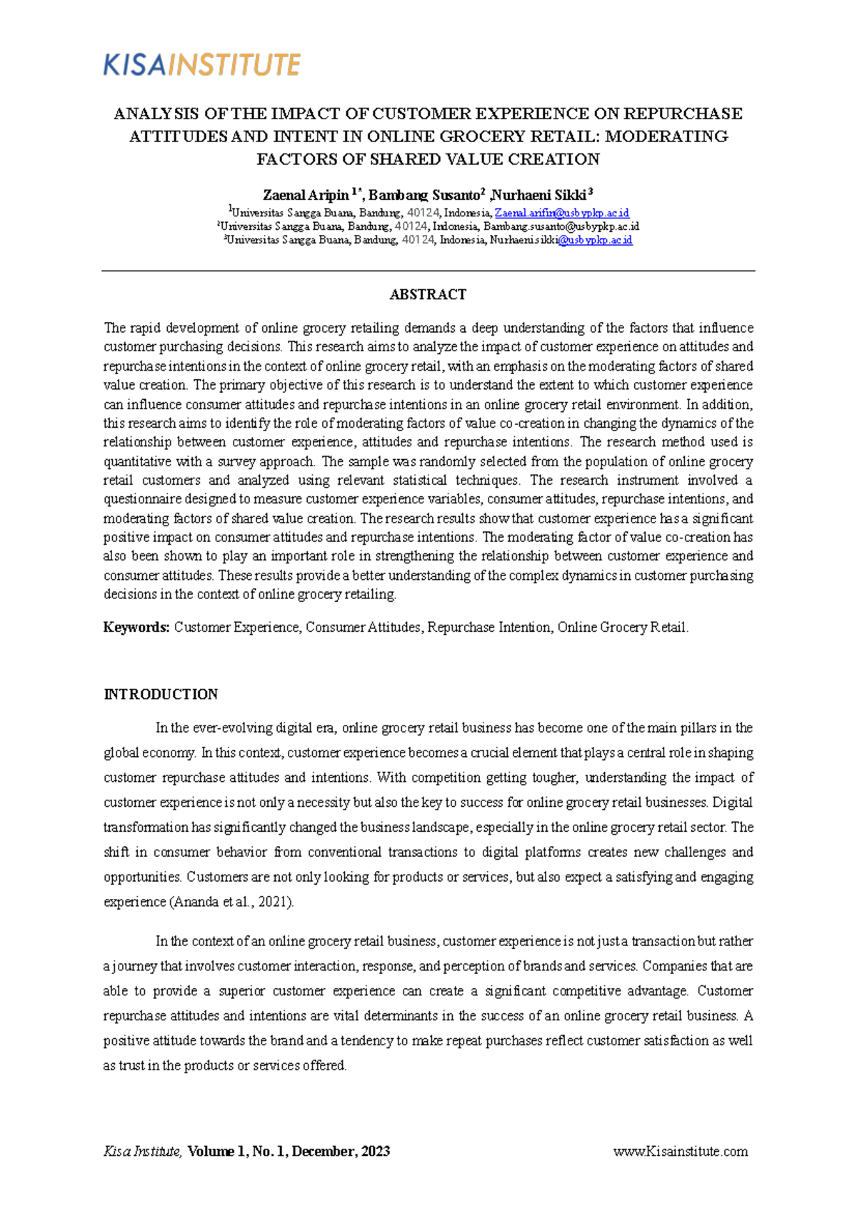 Publis Kisa English Analysis+OF+THE+ Impact+OF+ Customer+ Experience ...