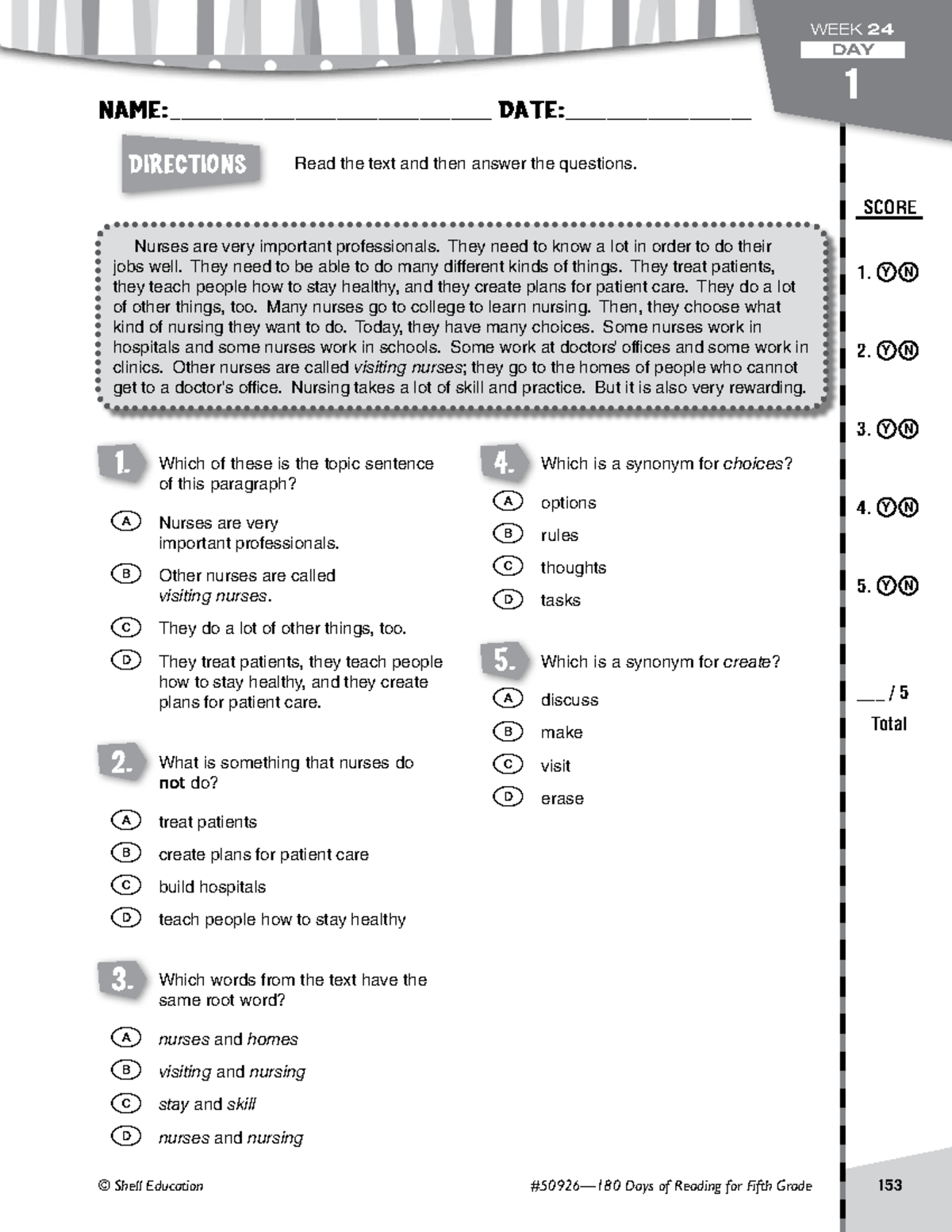 Week24 - It can be used as guide in making assessment. - Directions ...