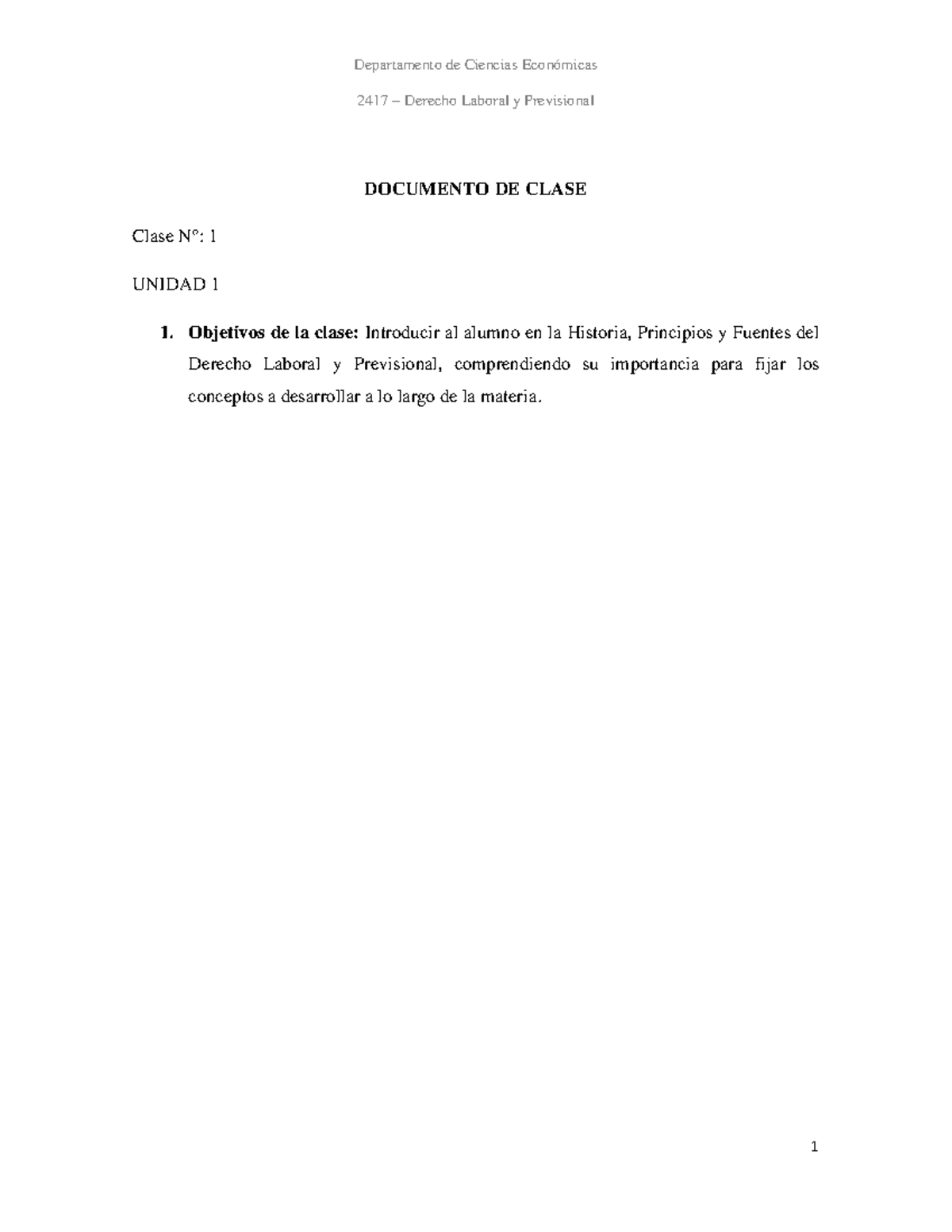 Contenidos 2417 unidad 1 - 2417 – Derecho Laboral y Previsional ...
