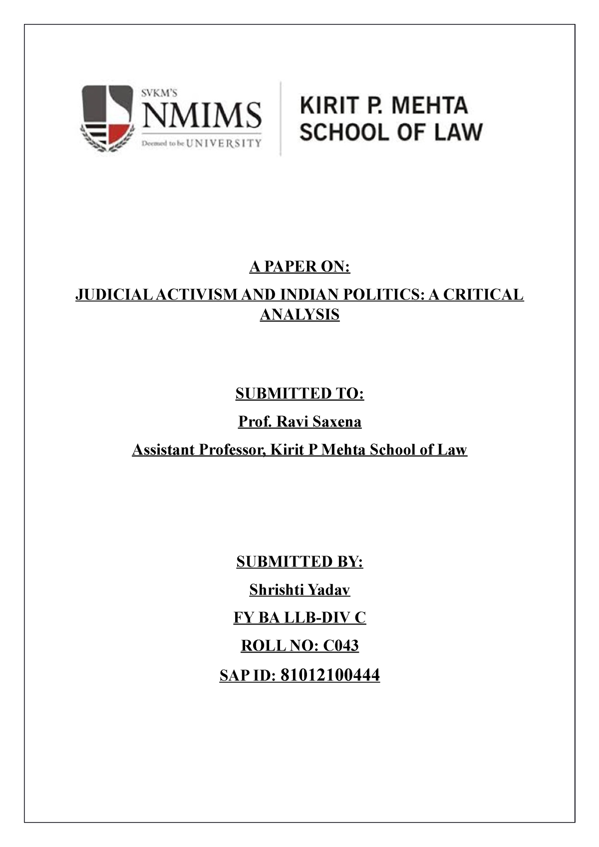 research paper on judicial activism in india