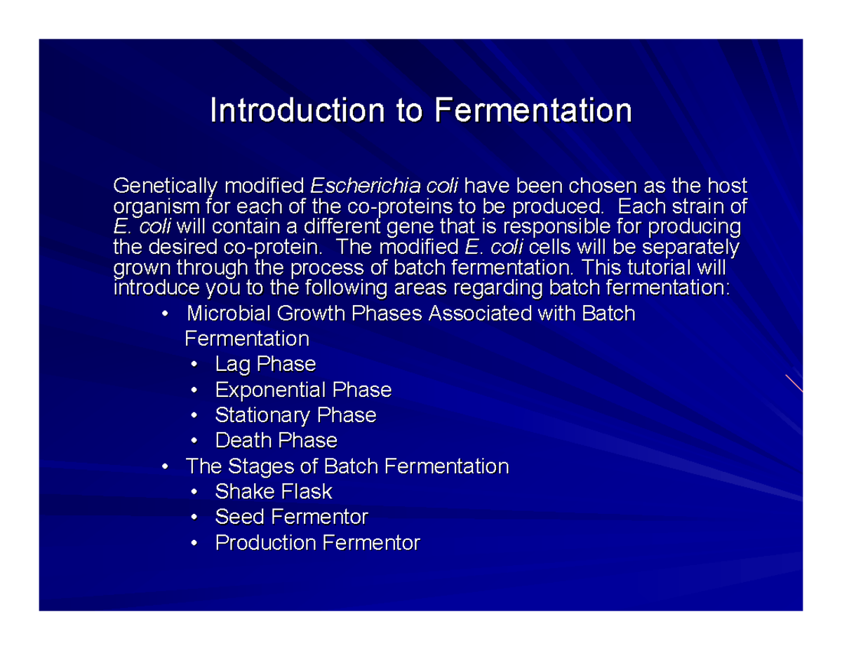 Reading 3 Fermentation summary - 091368 - Studocu