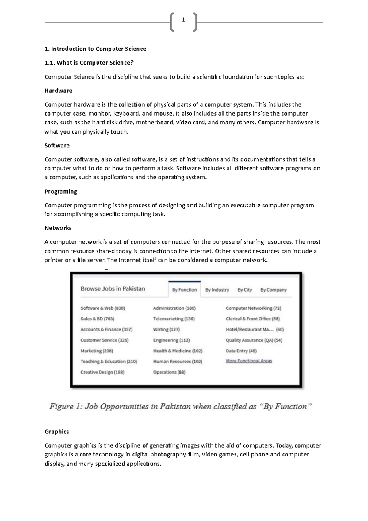 Introduction to Computer Science 1 - Introduction to Computer Science ...