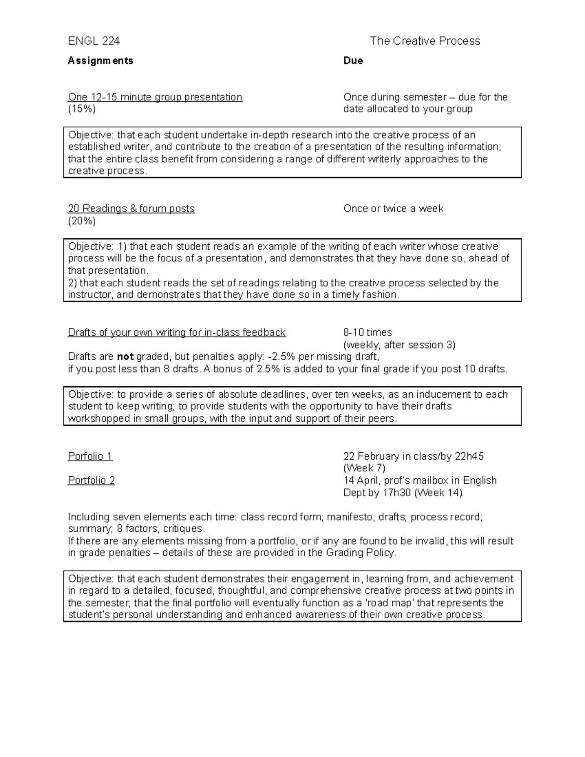 Assignments - INTERESTING CLASS FOR DEVELOPING YOUR WRITING SKILLS ...