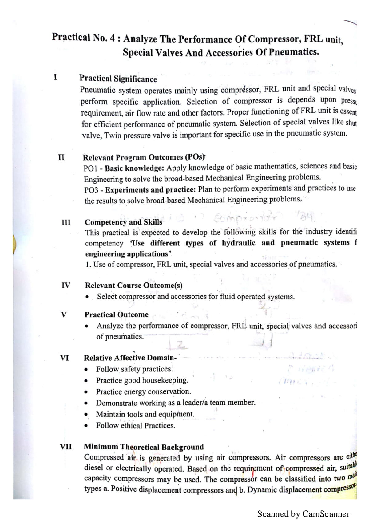 Experiment no. 4 Industrial Hydraulics and Pneumatics (22655) IHP Studocu