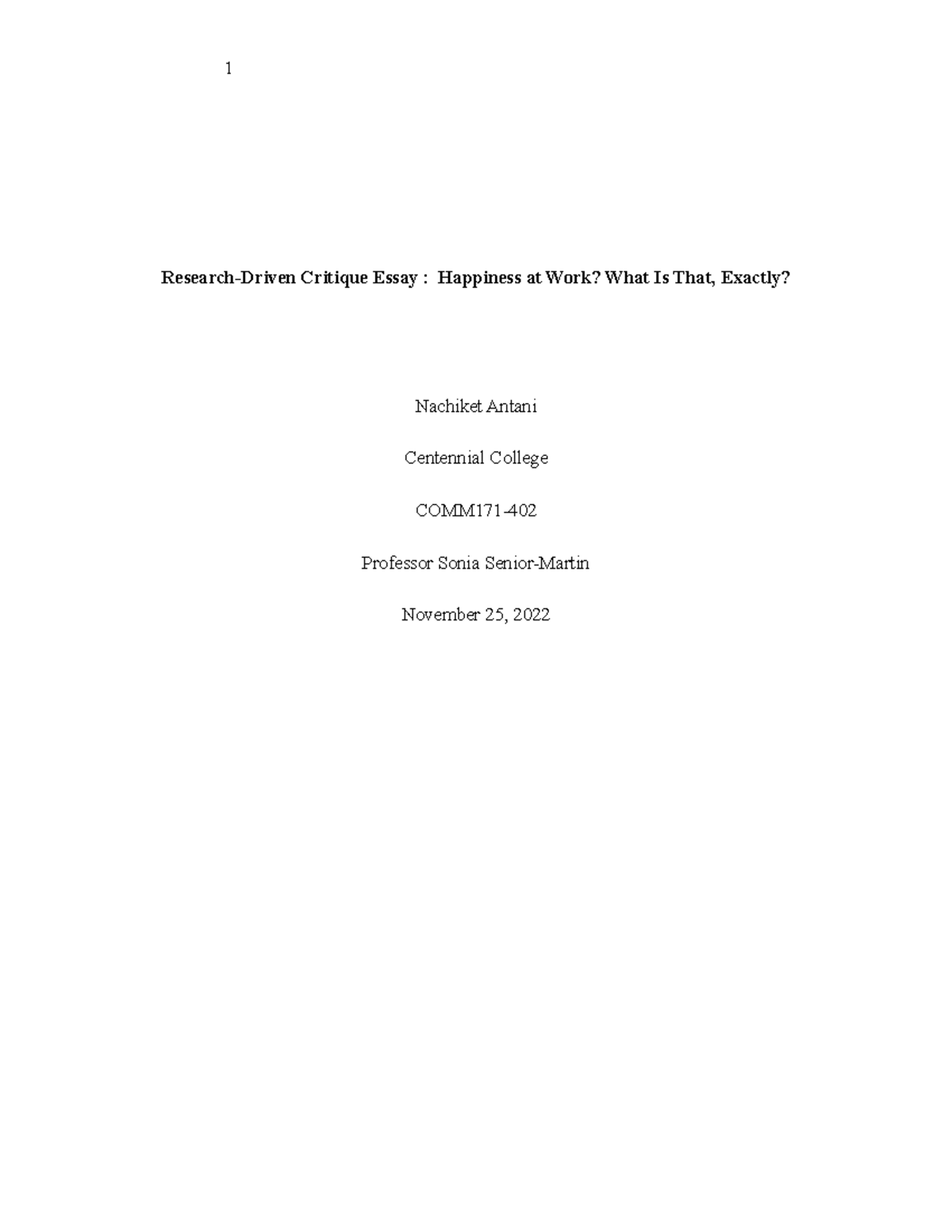 Research-Driven Critique Essay Template -Final Copy Nachiket - Research ...