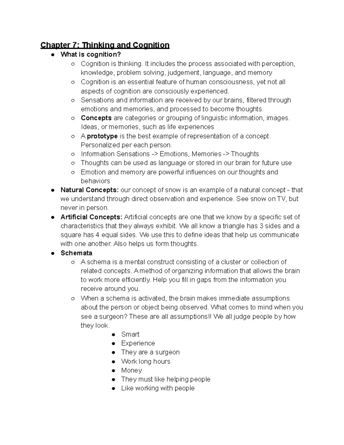 Chapter 7 Psych - Thinking And Cognition - Chapter 7: Thinking And ...