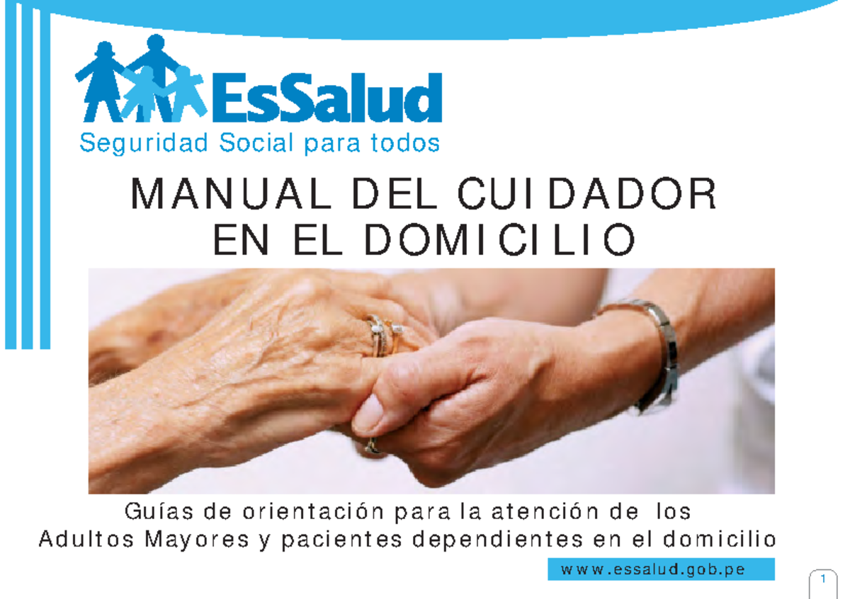 Manual del cuidador en el domicilio 2 - Guías de orientación para la
