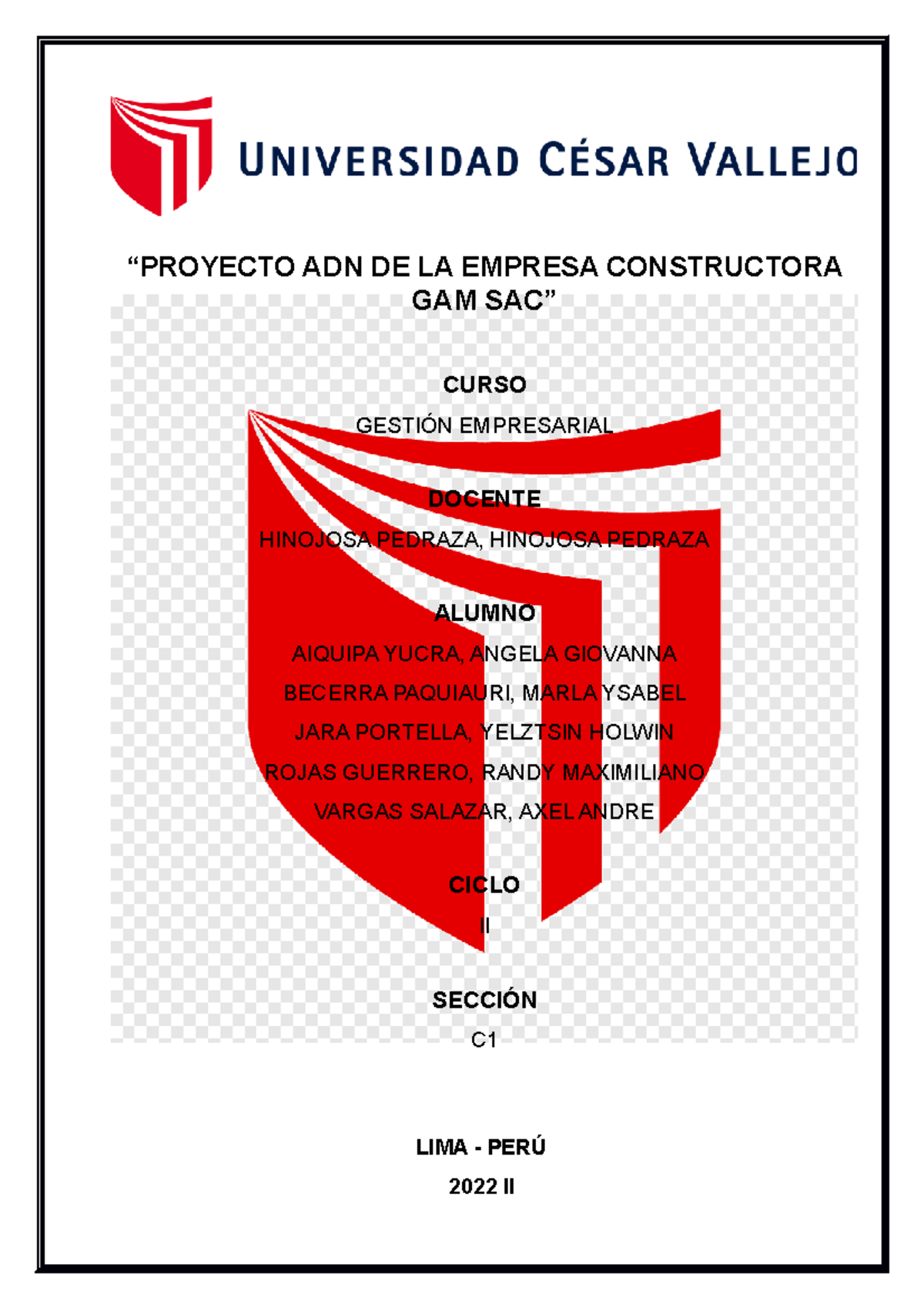Constructora GAM SAC - aaa - “PROYECTO ADN DE LA EMPRESA CONSTRUCTORA ...