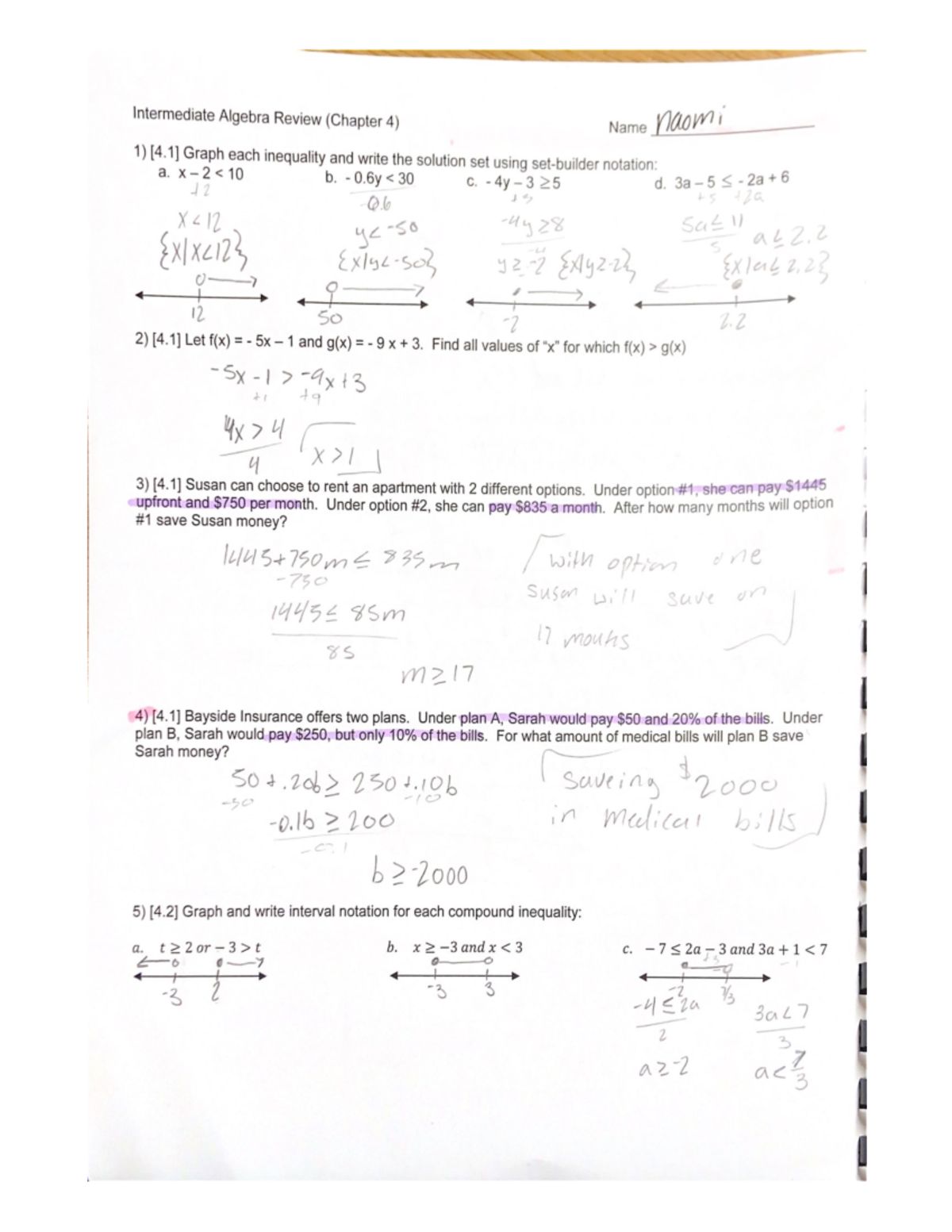 Chapter 4 review - MATH 15 - Studocu