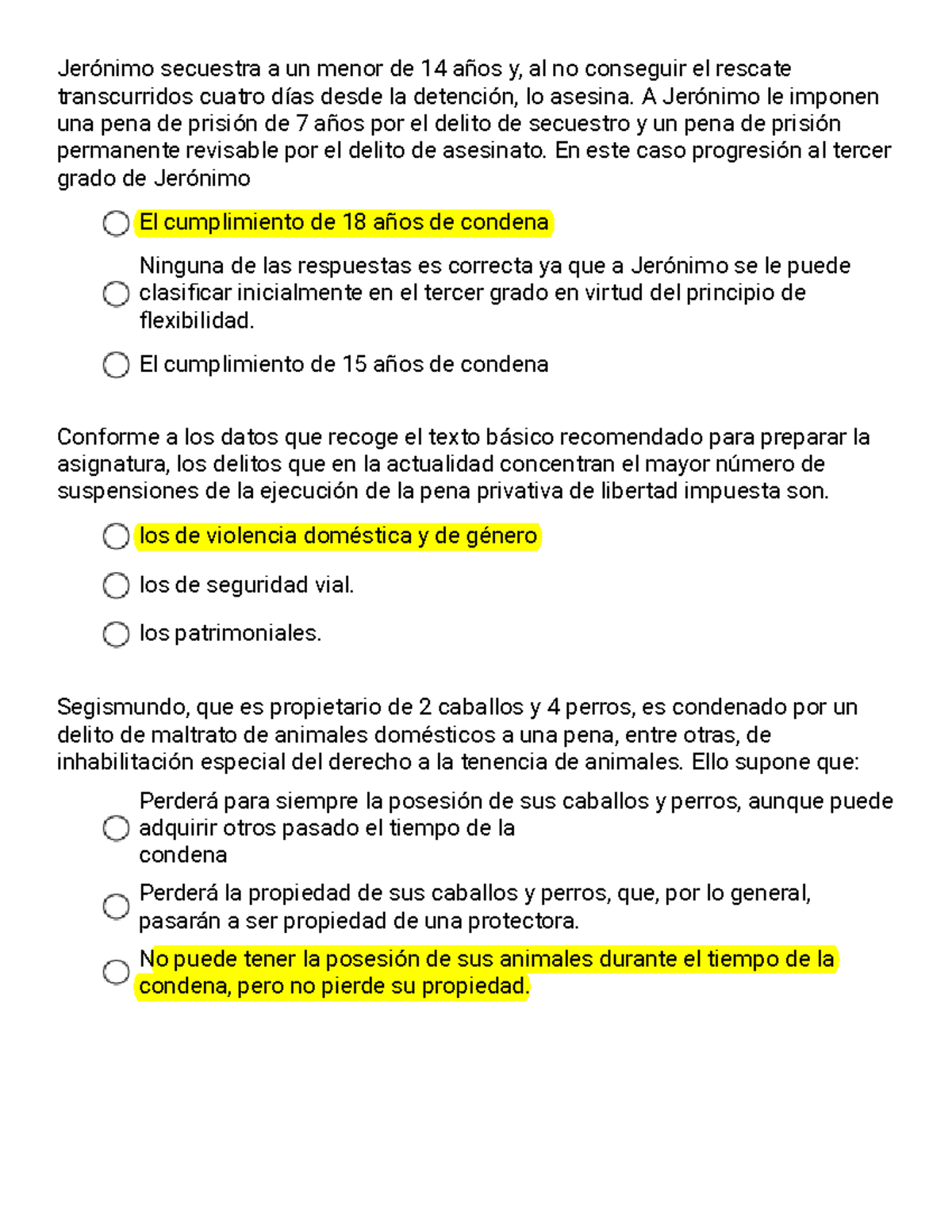 Test Fundamentos Del Sistema De Responsabilidad Penal Fundamentos