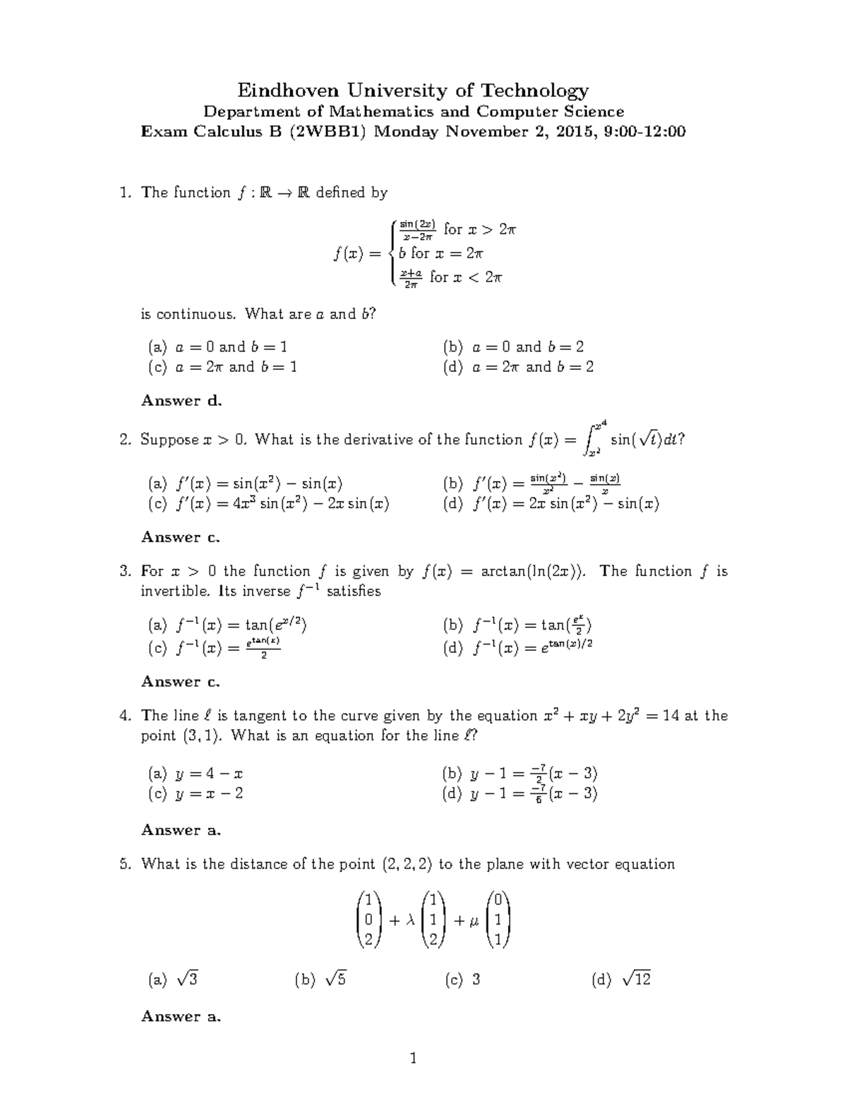 2wbb1 15 Nov Solutions Studeersnel