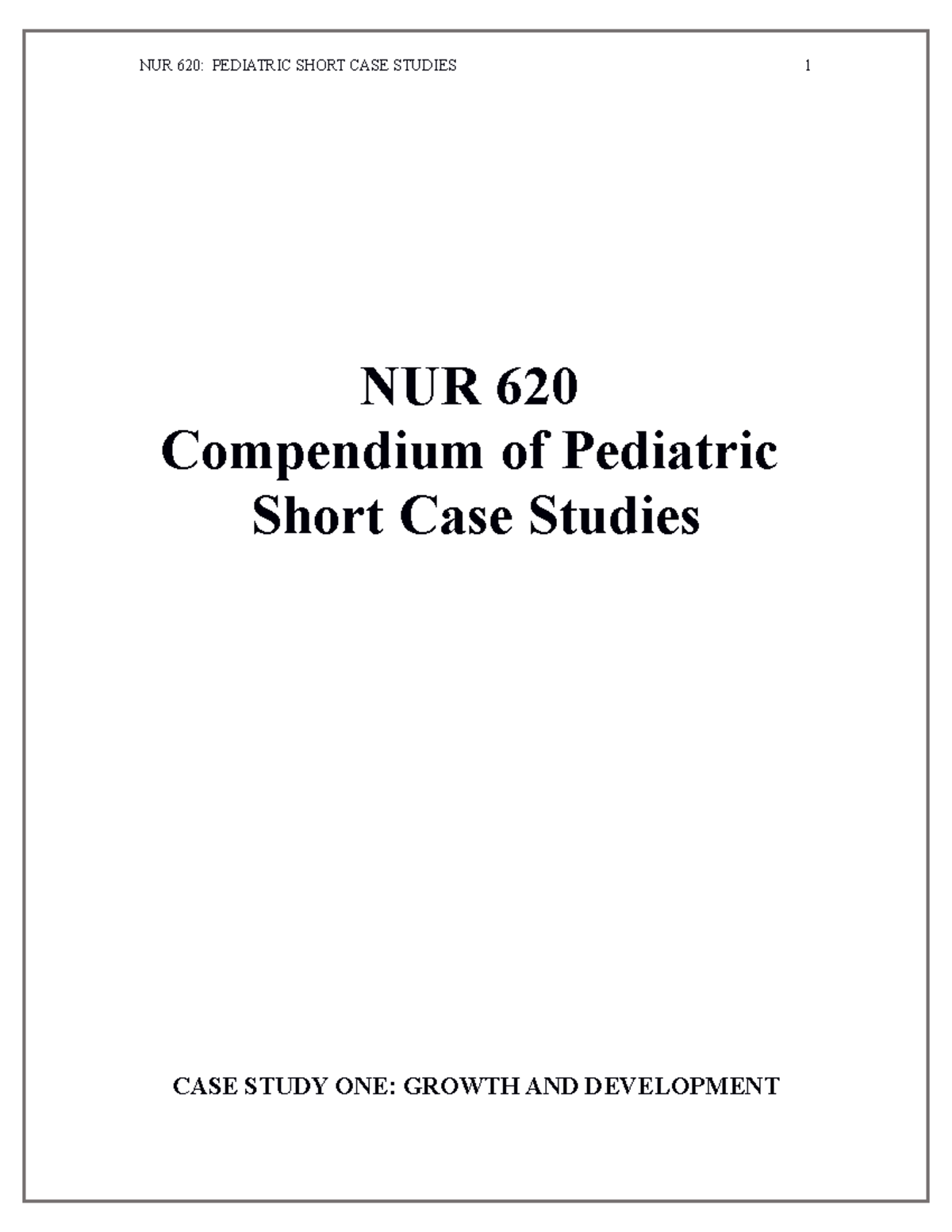 examples of pediatric case studies for nursing students