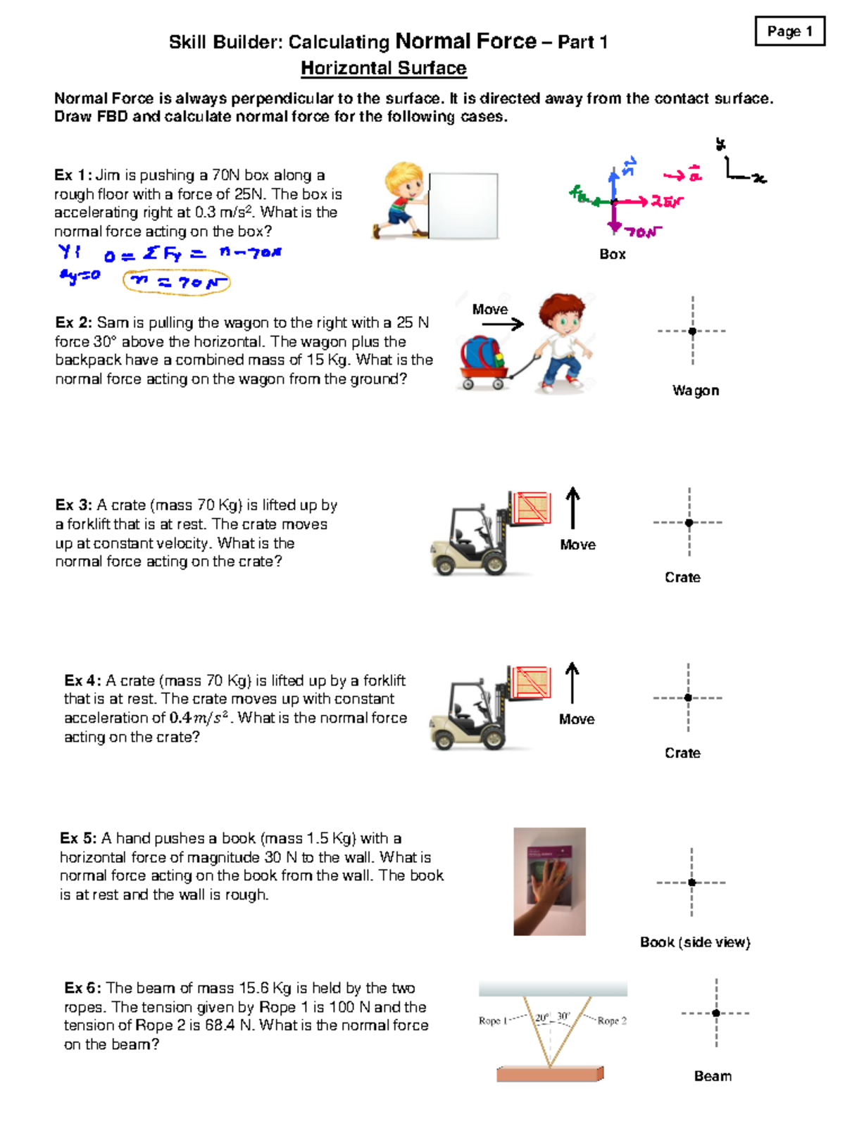 Fn Calc Skill Sp20 - Skill Builder: Calculating Normal Force – Part 1 ...