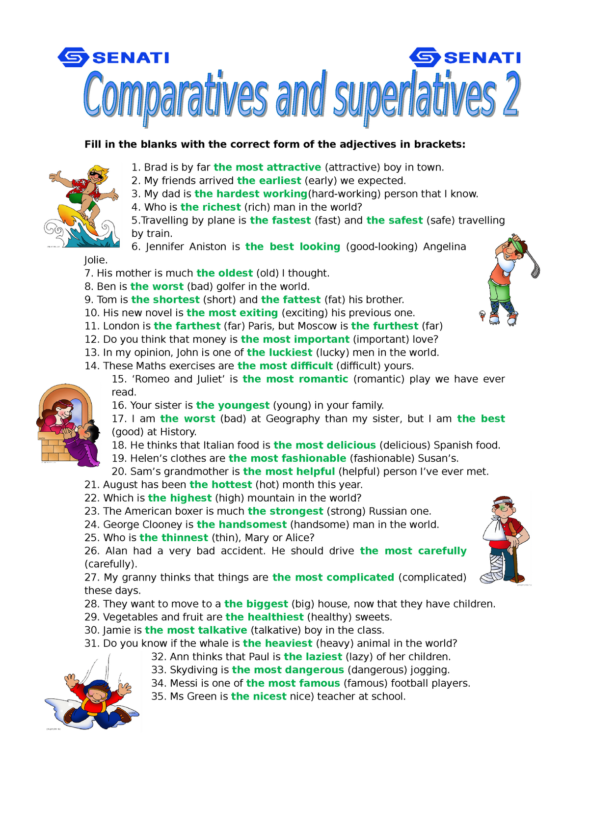 Comparison Of Adjectives Talkative