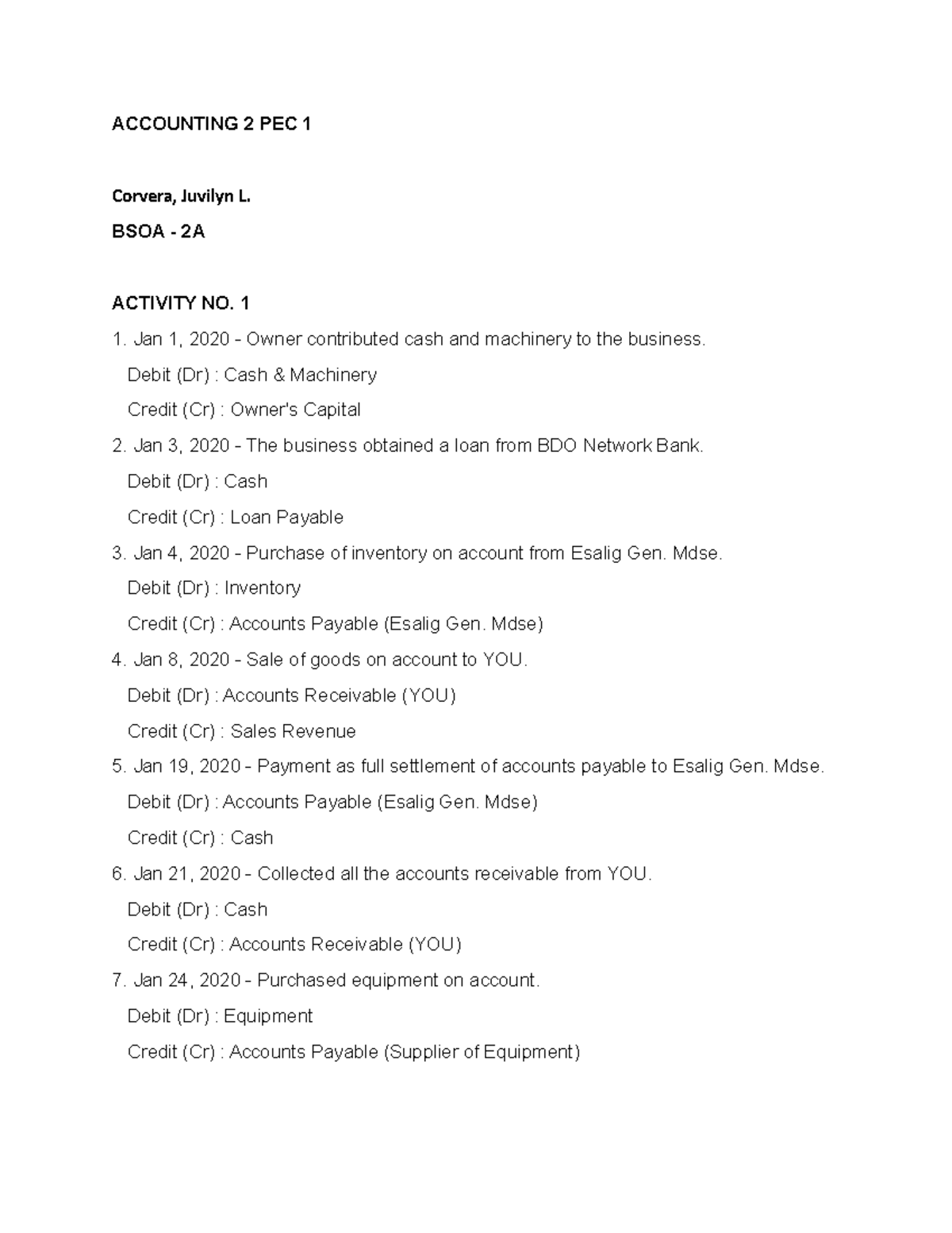 Juvilyn corvera - Practice purpose - ACCOUNTING 2 PEC 1 Corvera ...