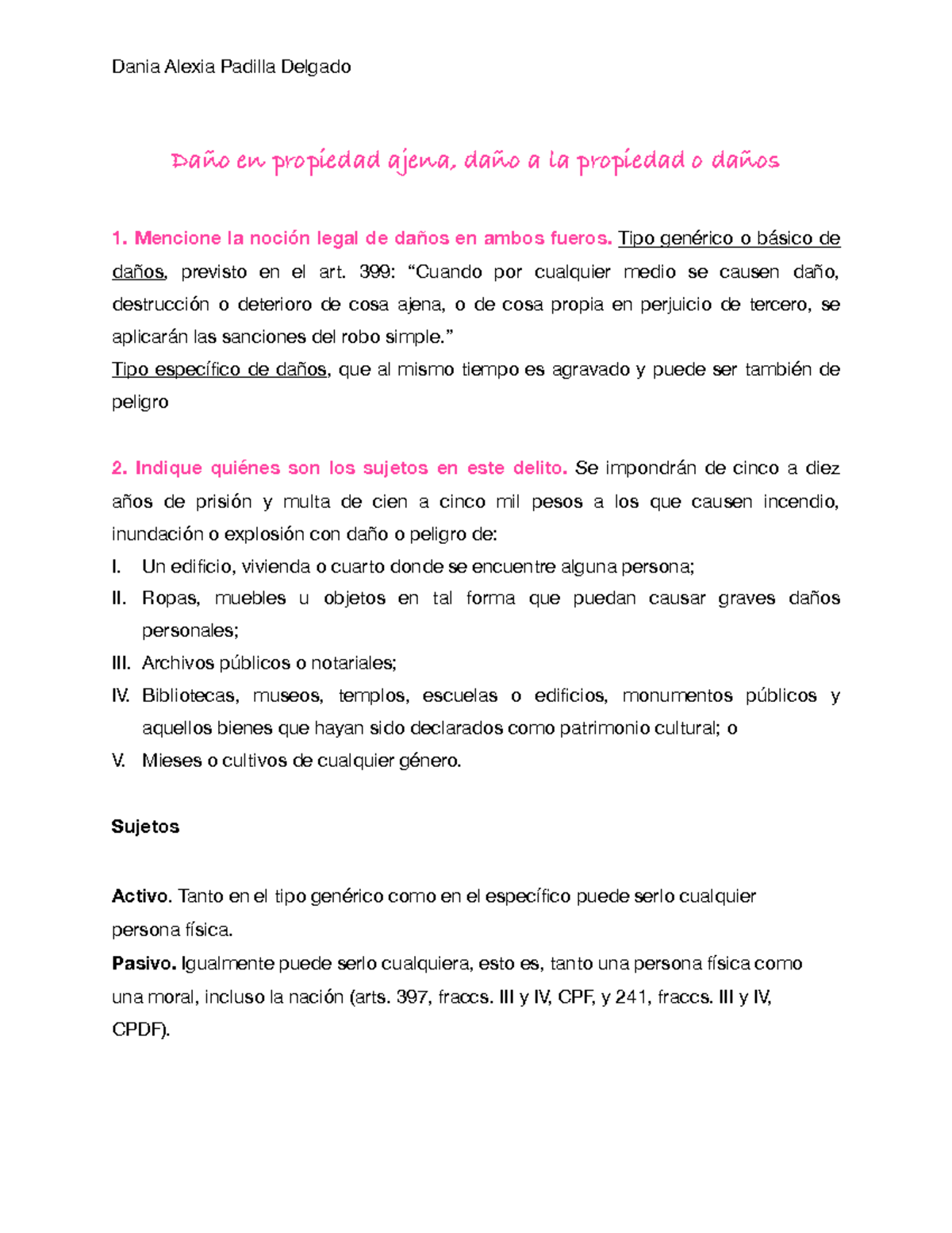 Daños - Daños de propiedad - Daño en propiedad ajena, daño a la ...