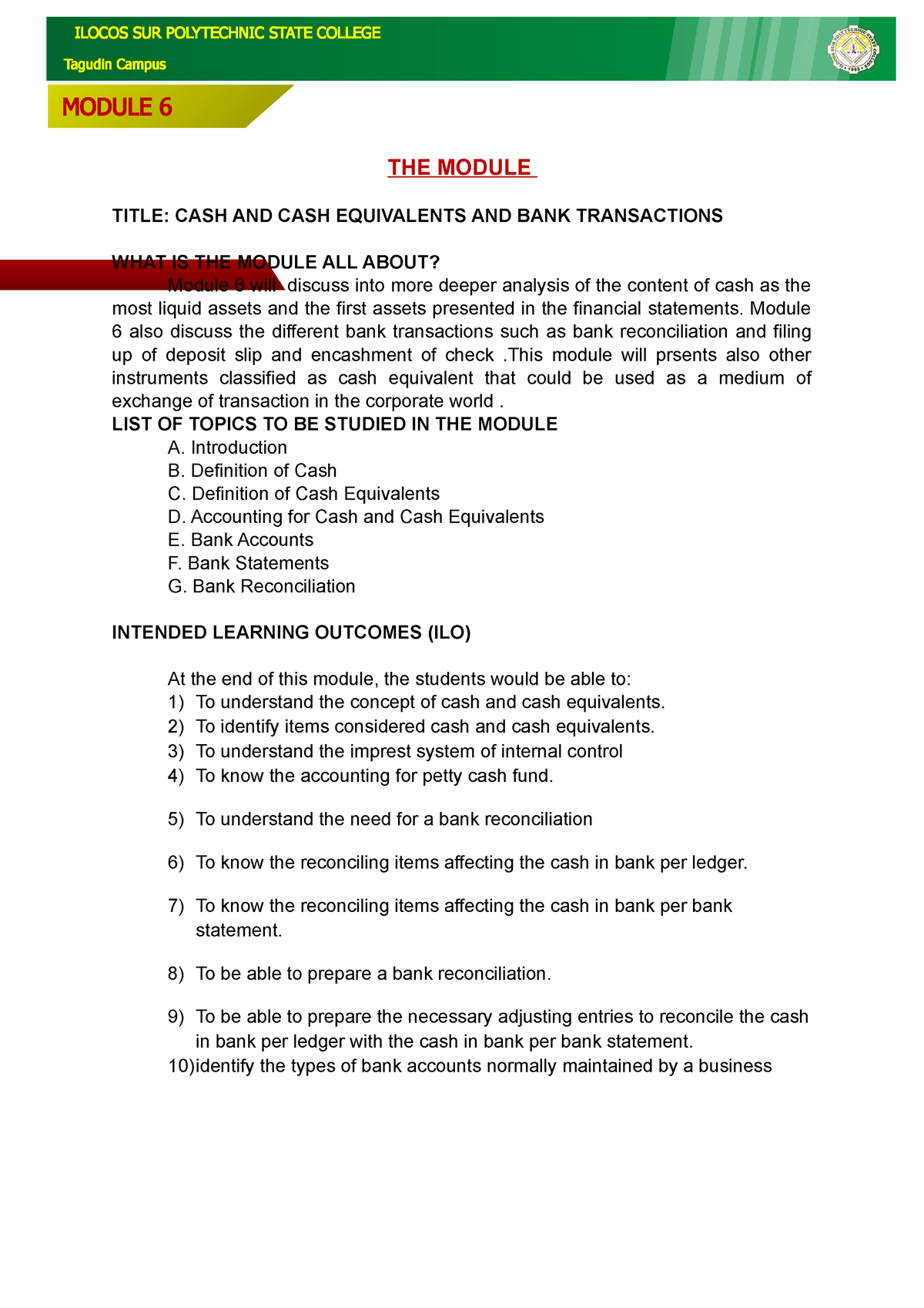 Final Module 6 Financial Accounting - Business Administration - Studocu