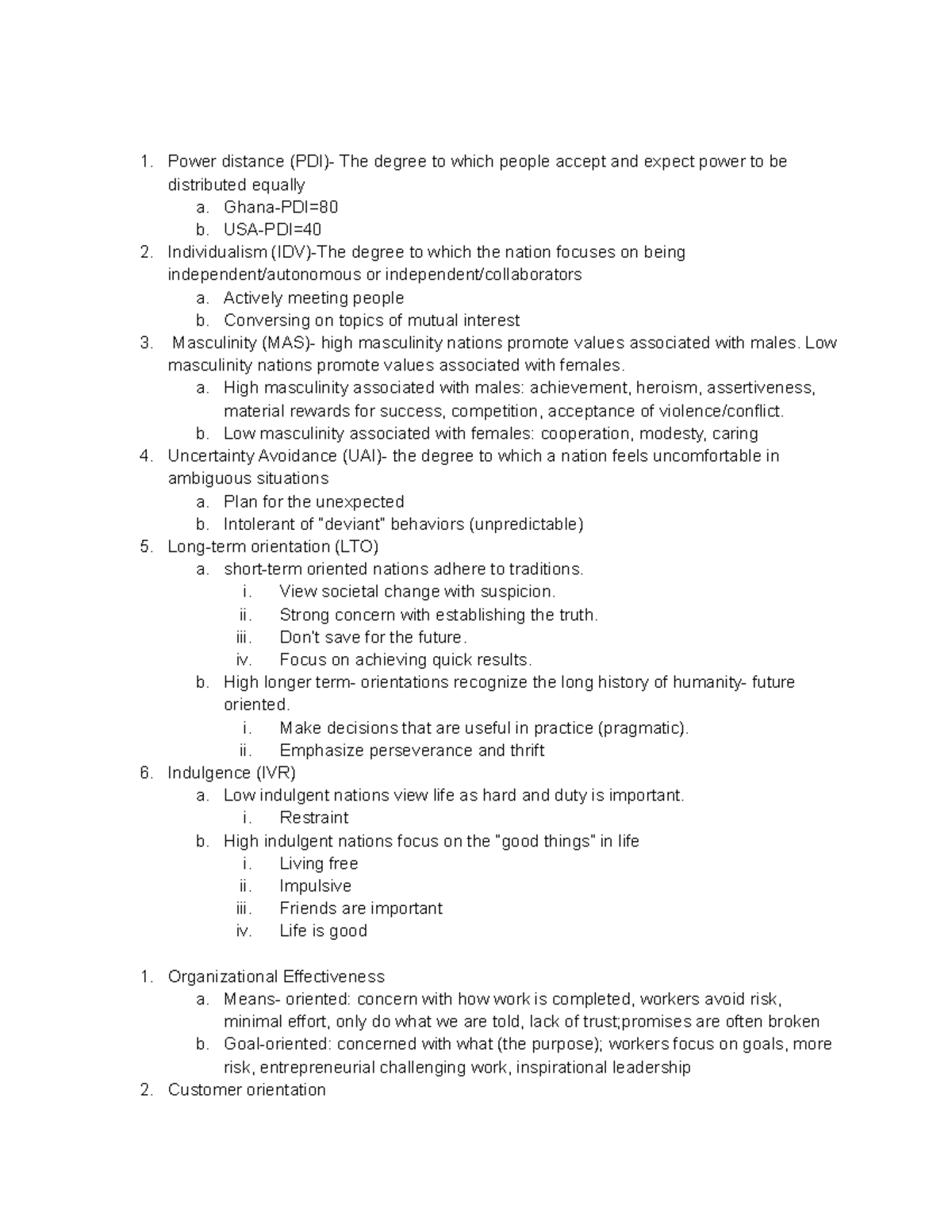 Diversity in the workplace 1-2 - Power distance (PDI)- The degree to ...