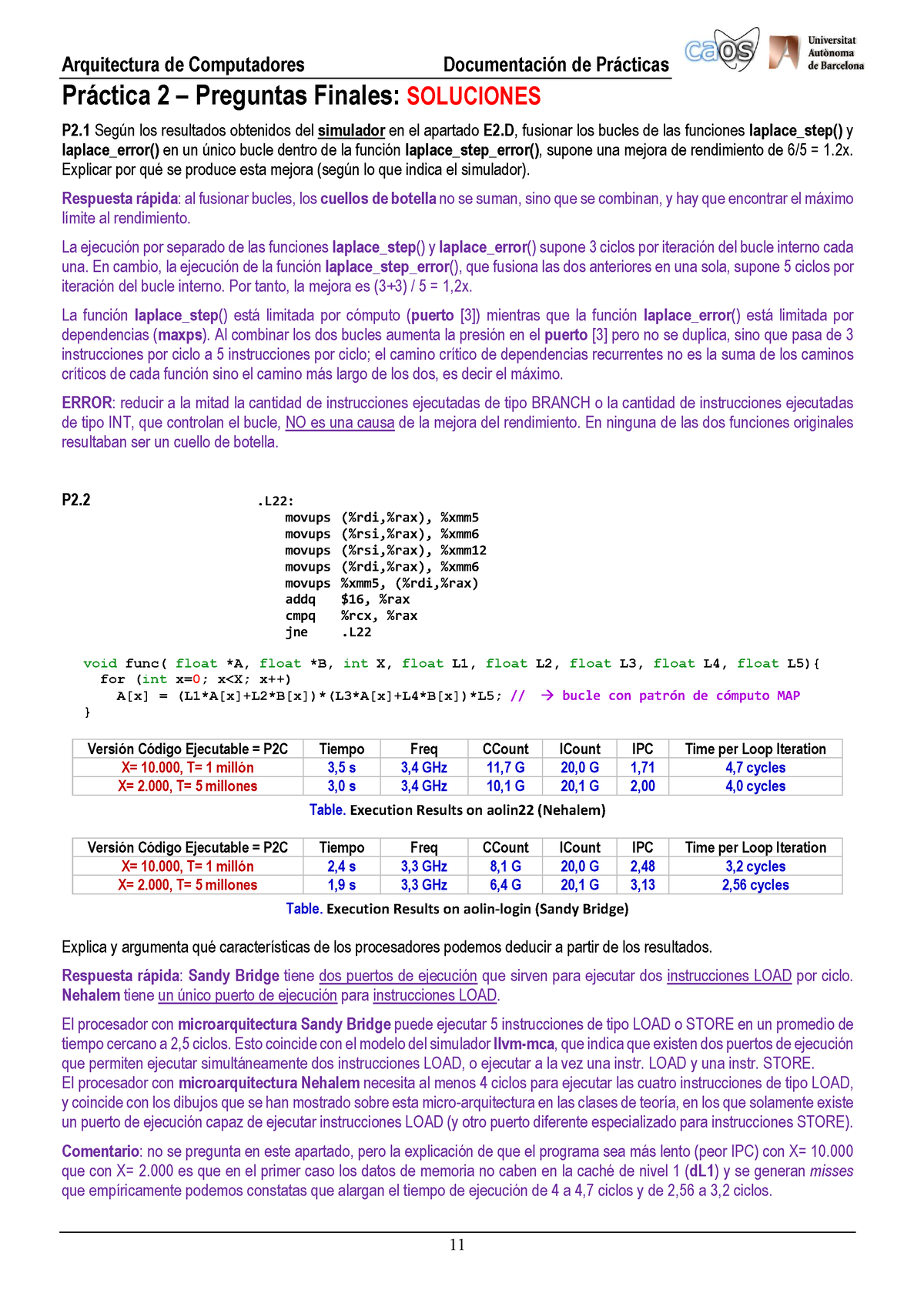 AC-Lab2 2021 Soluciones Preguntas - Arquitectura De Computadores ...