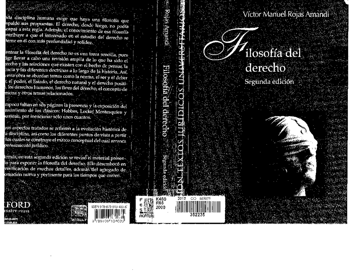 Filosofía DEL Derecho Victor Manuel Rojas Amandi - StuDocu