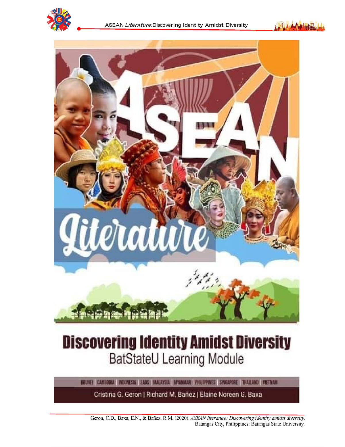 LIT102 Asean Literature Module Converted - BS Tourism - BatStateU - Studocu