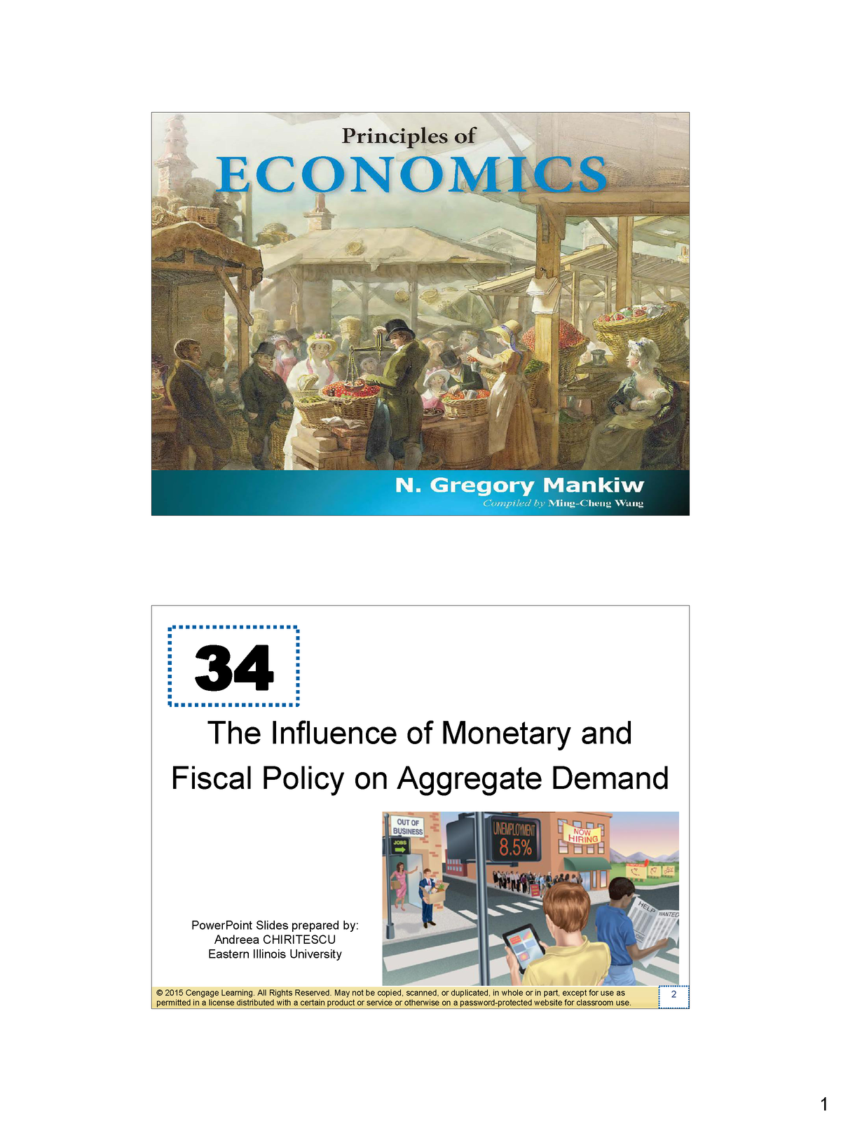 Part 5 Chapter 34 The Influence Of Monetary And Fiscal Policy On Aggregate Demand Powerpoint 