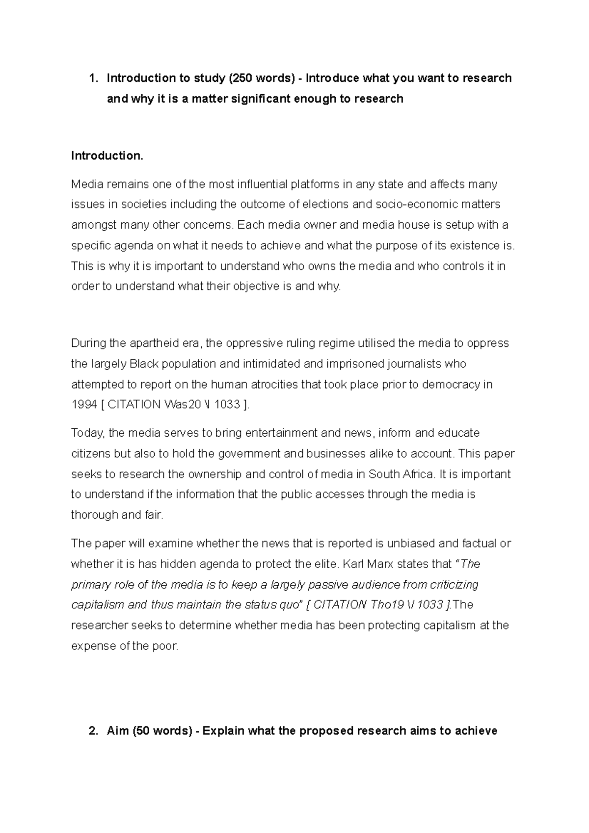 Finalr~1 - Research proposal - Introduction to study (250 words ...